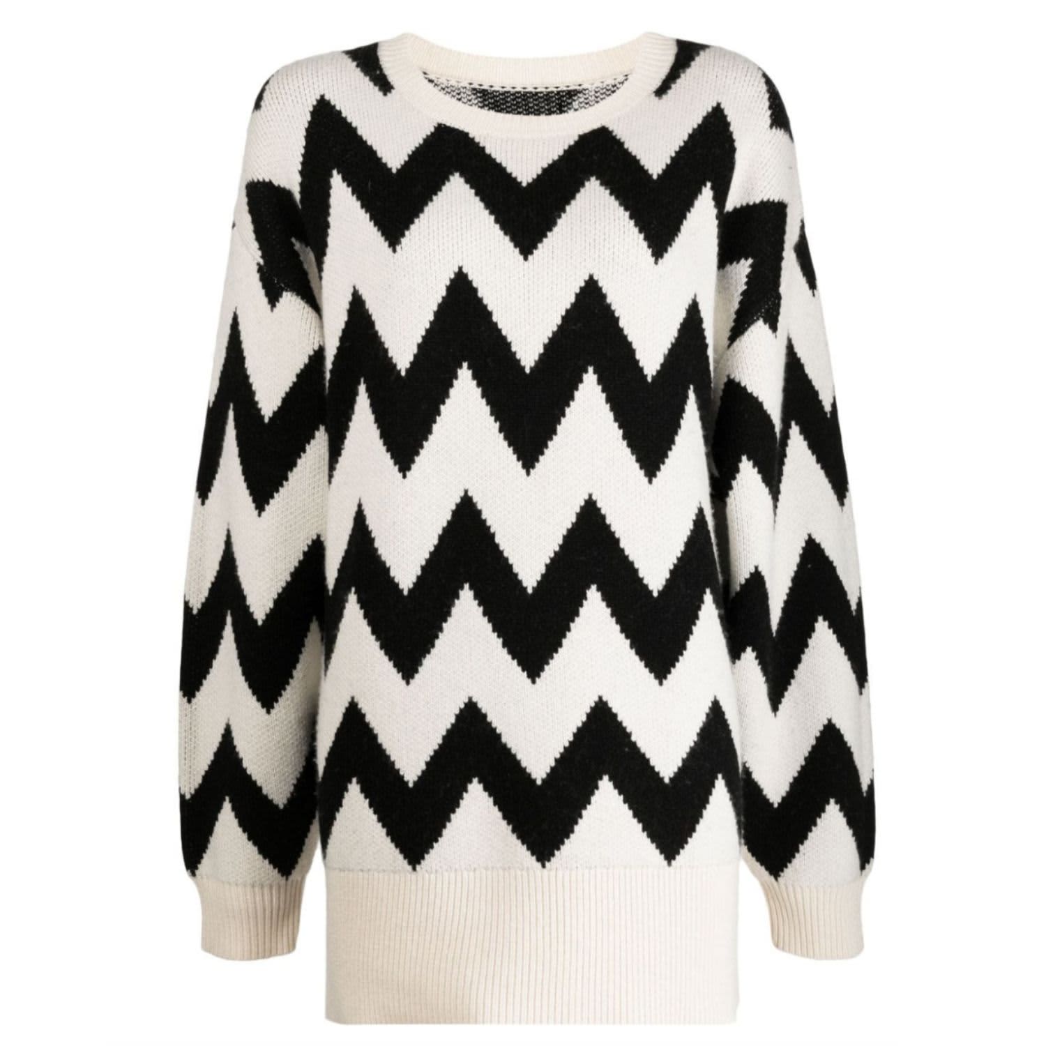 Black and white chevron sweater hotsell