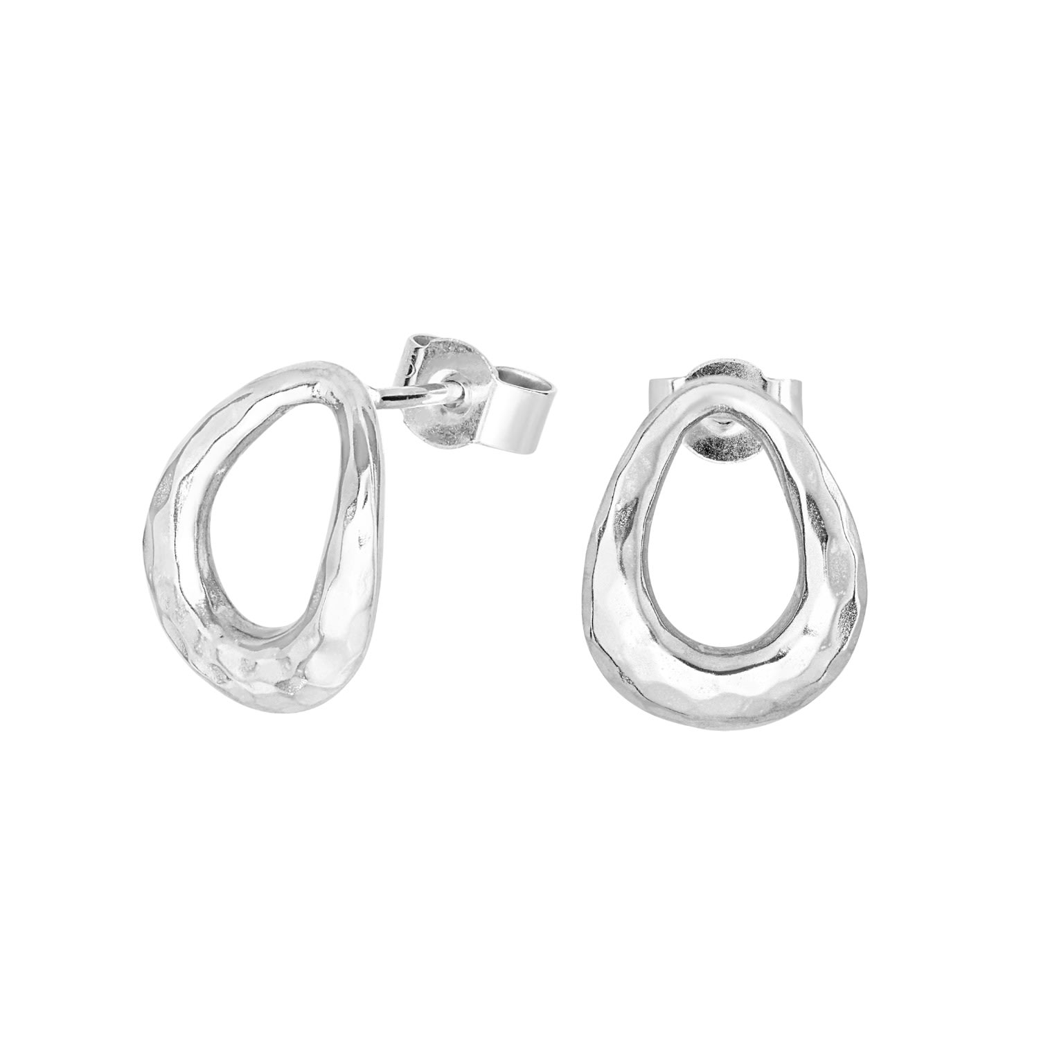 Dower & Hall Women's Silver Large Oval Studs In Metallic