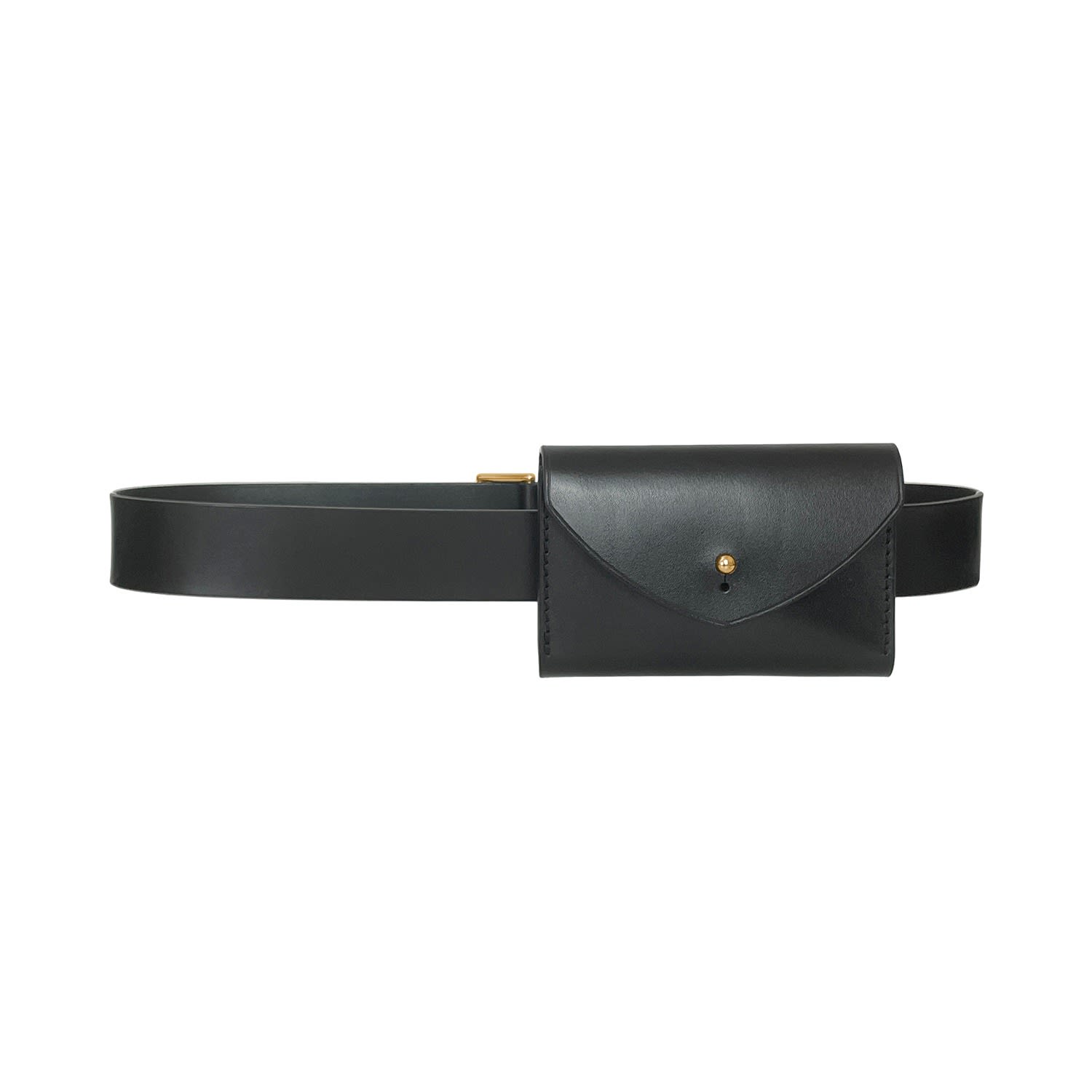 Women’s Black Slim Envelope Belt Bag Small Haute Cuir