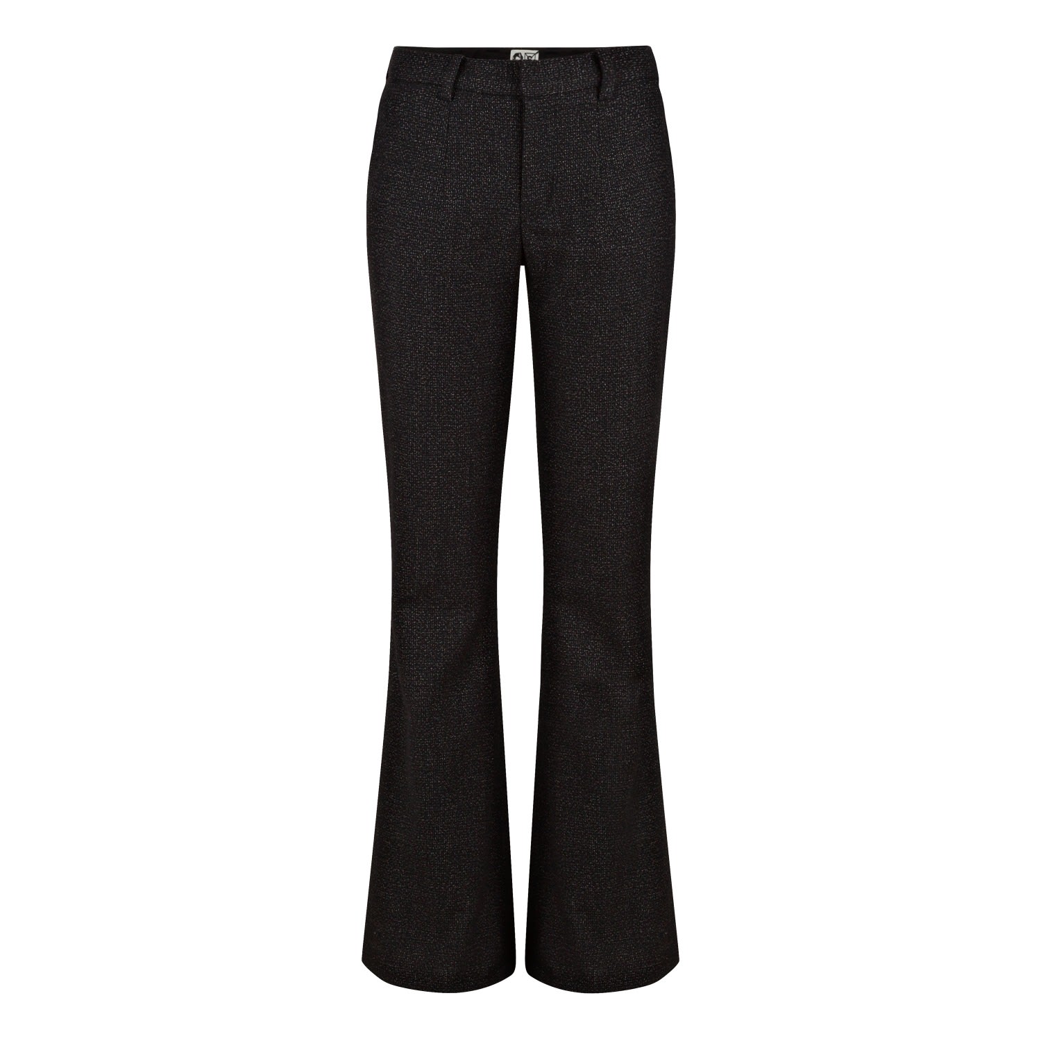 Boutique Kaotique Women's Grey Flared Wool Trousers In Grey