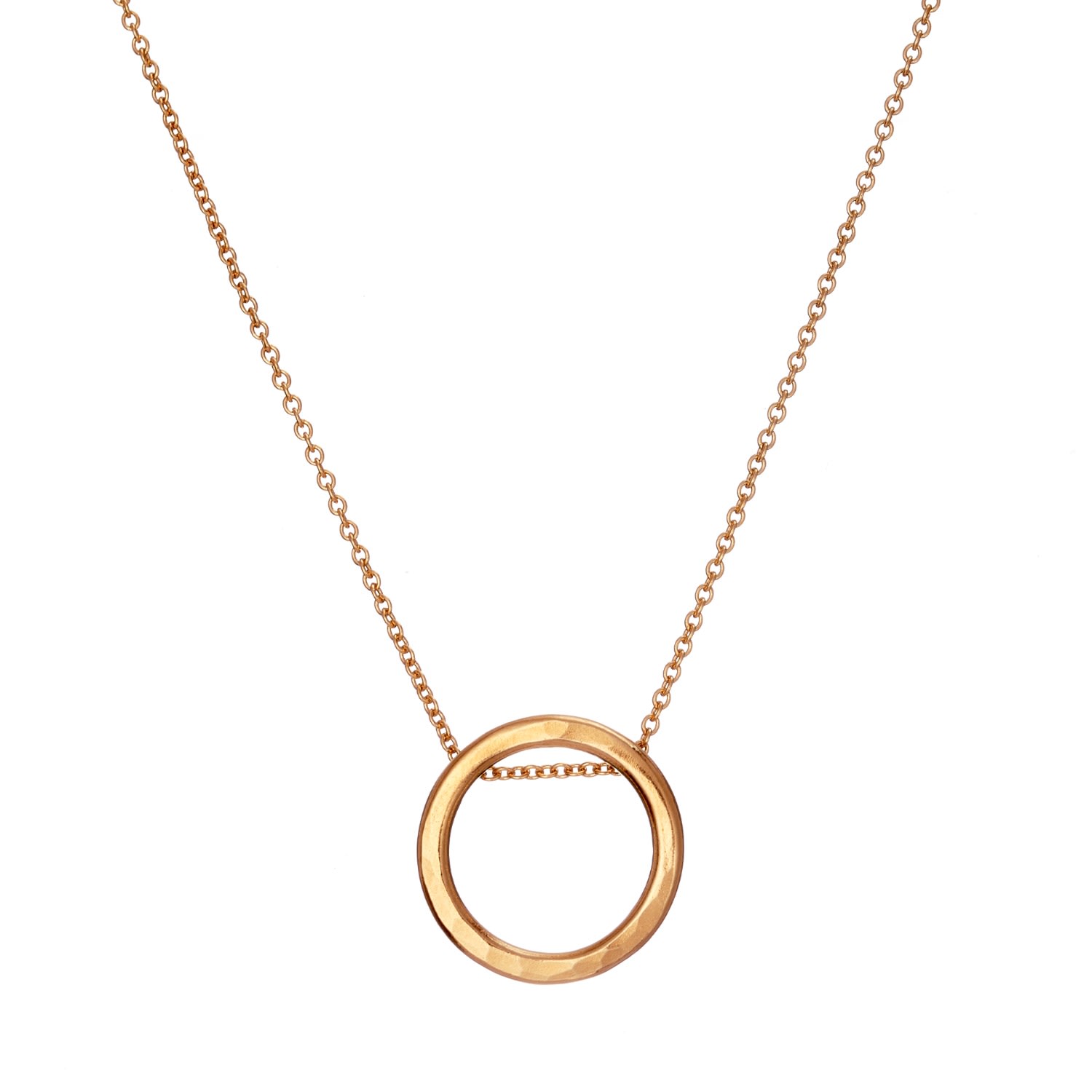 Women’s Yellow Gold Plated Medium Hoop Necklace Posh Totty Designs