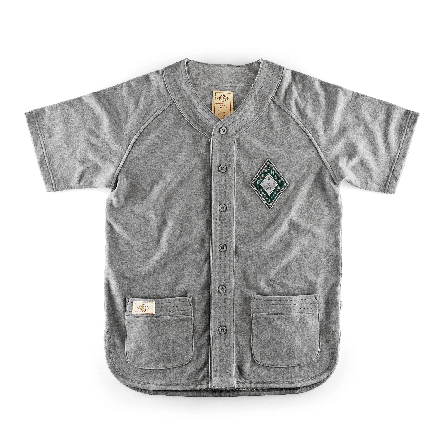 &sons Trading Co Men's &sons Bleacher Baseball Shirt Grey Marl In Gray