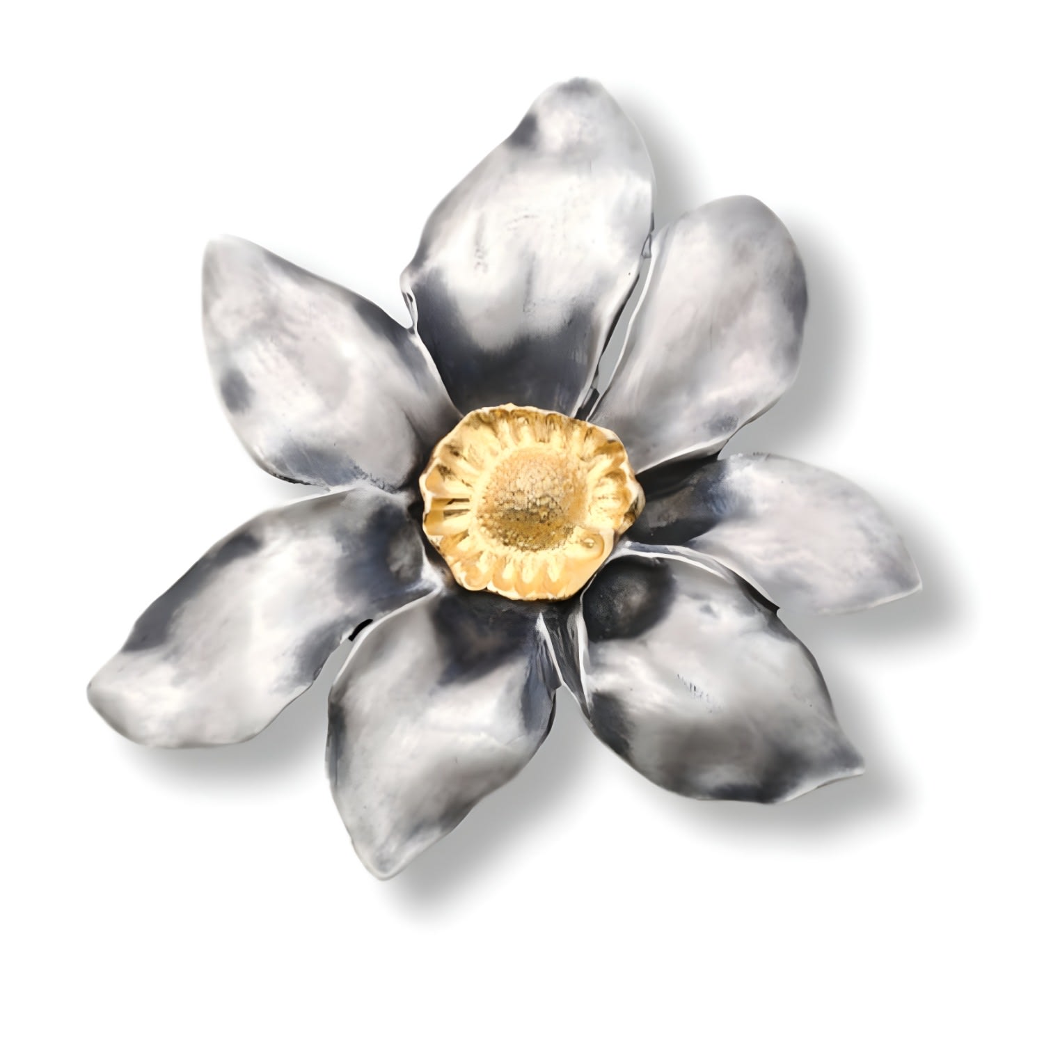 Golden Horn Jewellery Women's Queen Flower Silver Pendant In Silver