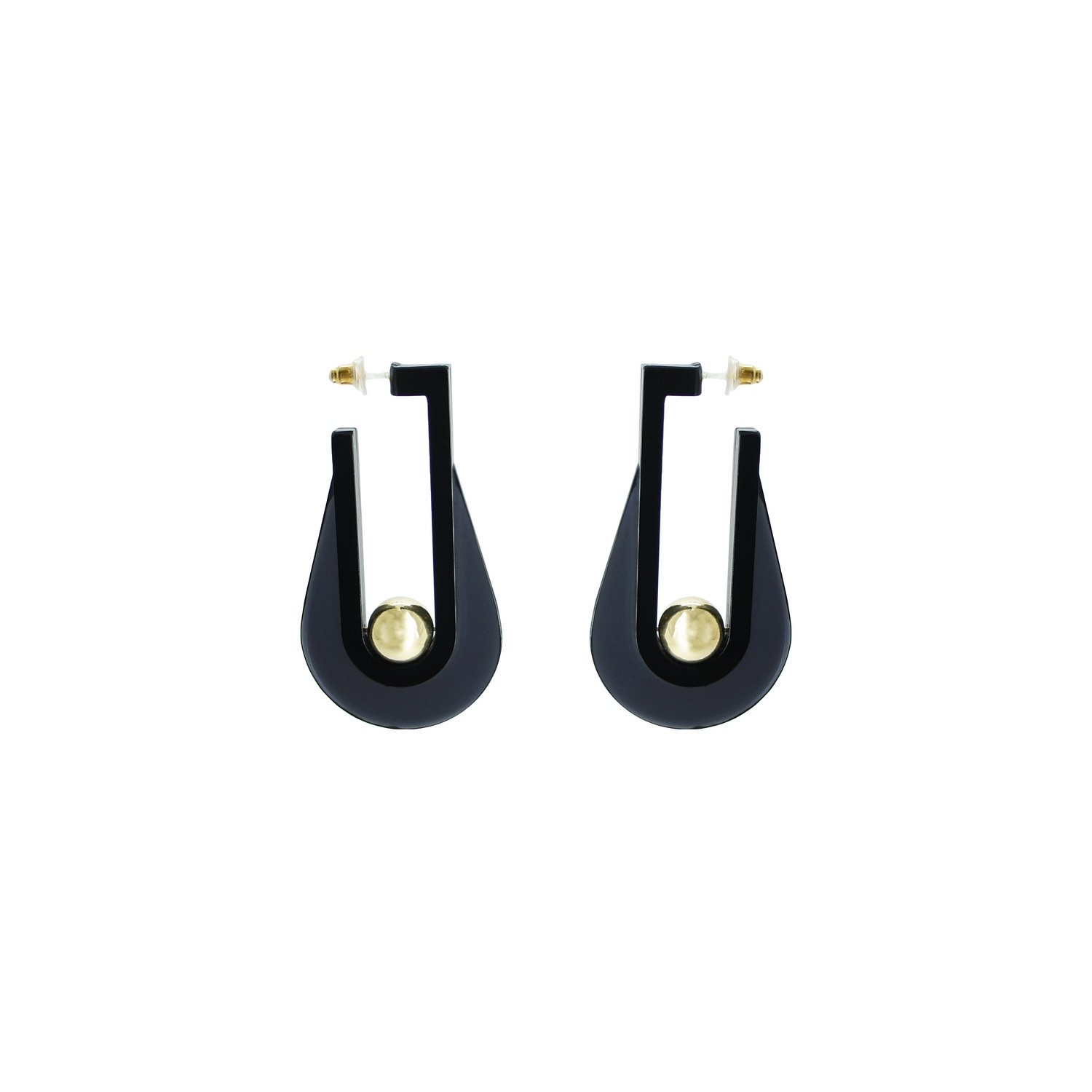 Gissa Bicalho Women's Black / Grey Earring Yoyo Smoked