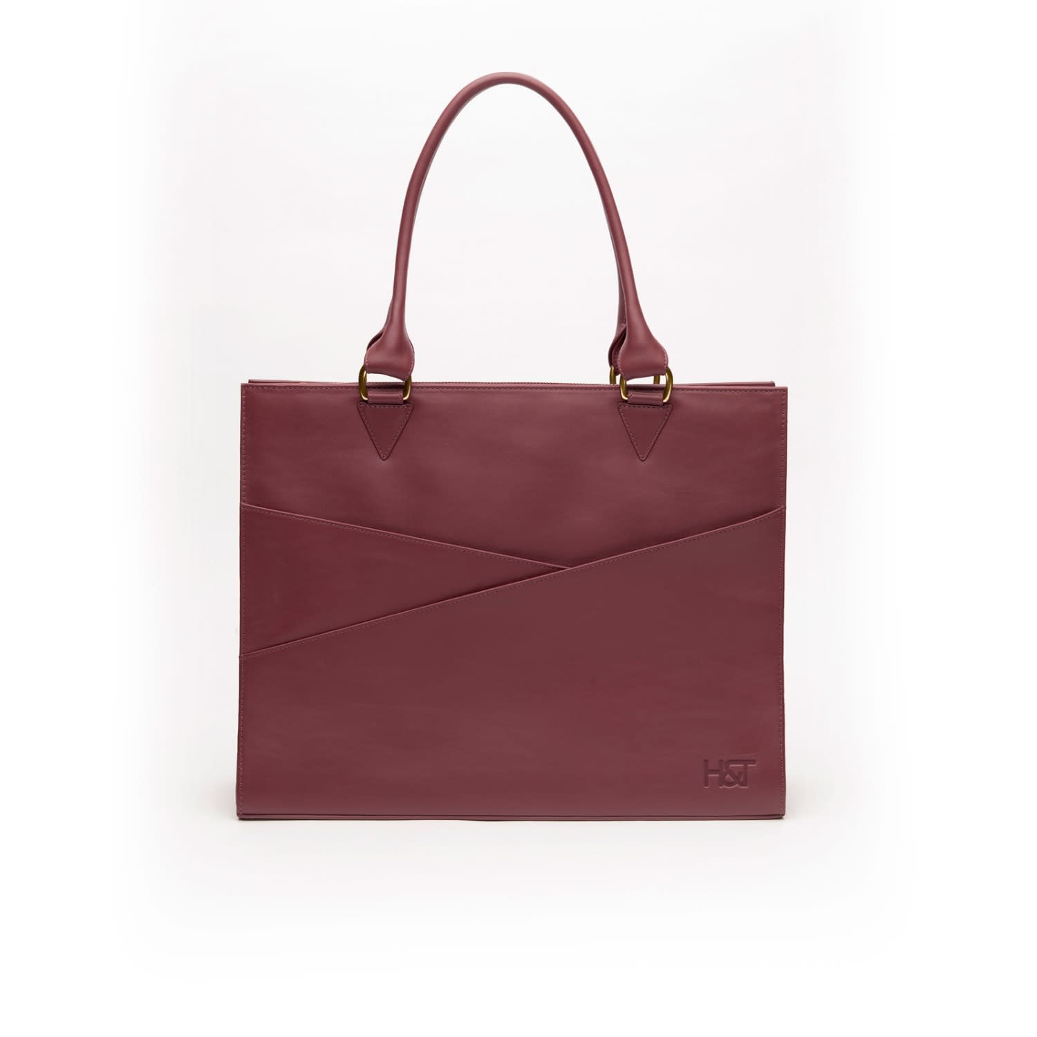 structured leather tote