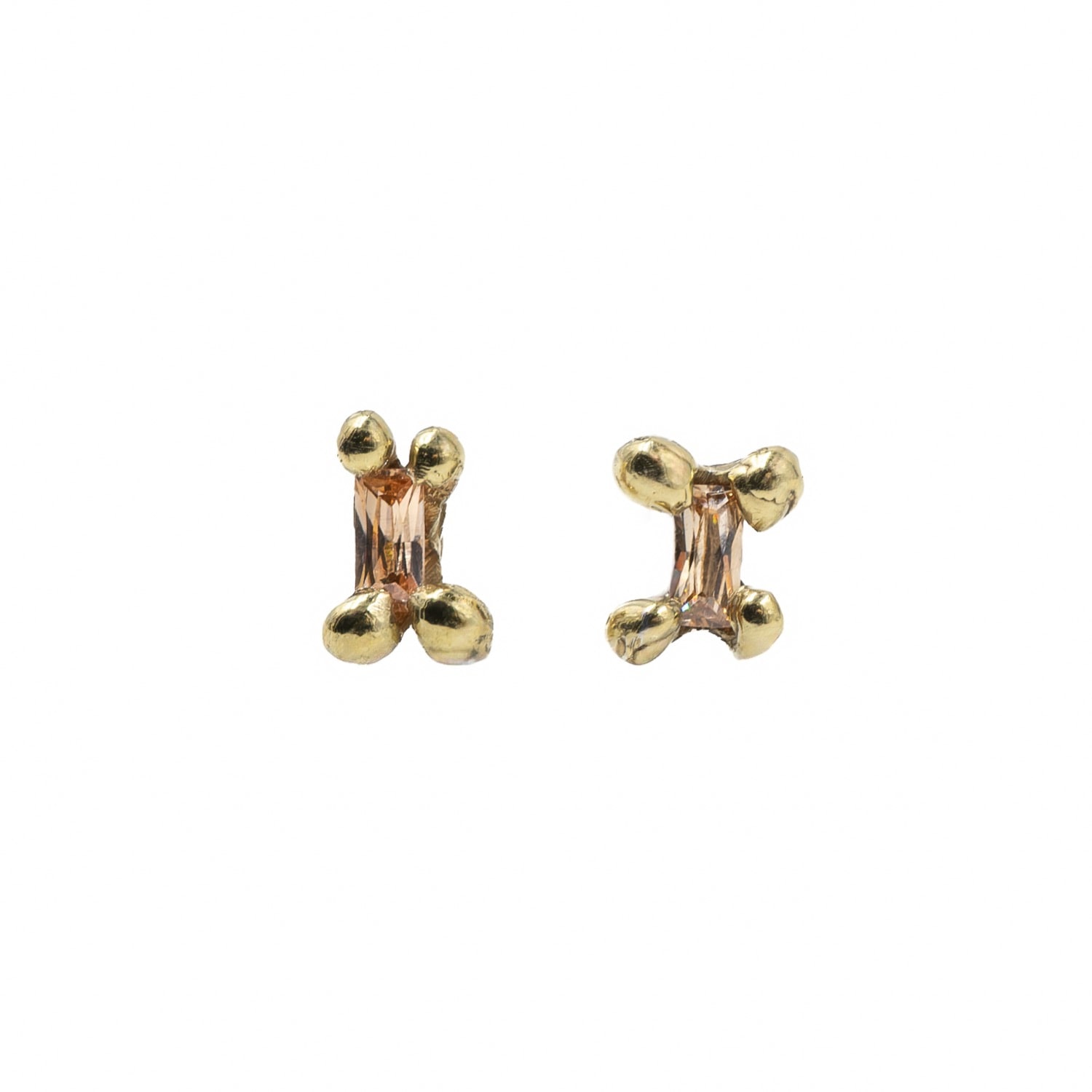 Martina Rozenberg Smira Jewelry Women's Gold Brava Studs Earrings