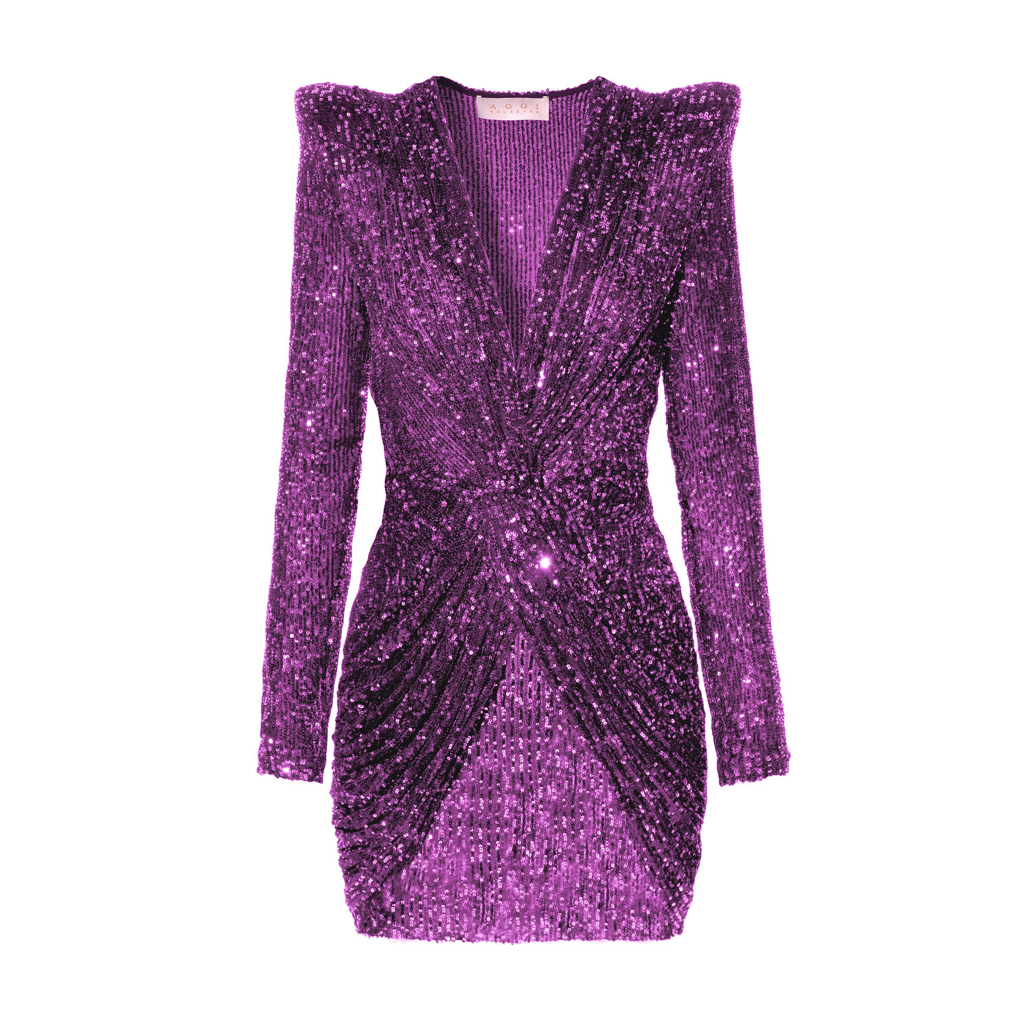 Aggi By Halewski Women's Pink / Purple Jennifer Purple Magic Mini Sequin Dress In Pink/purple