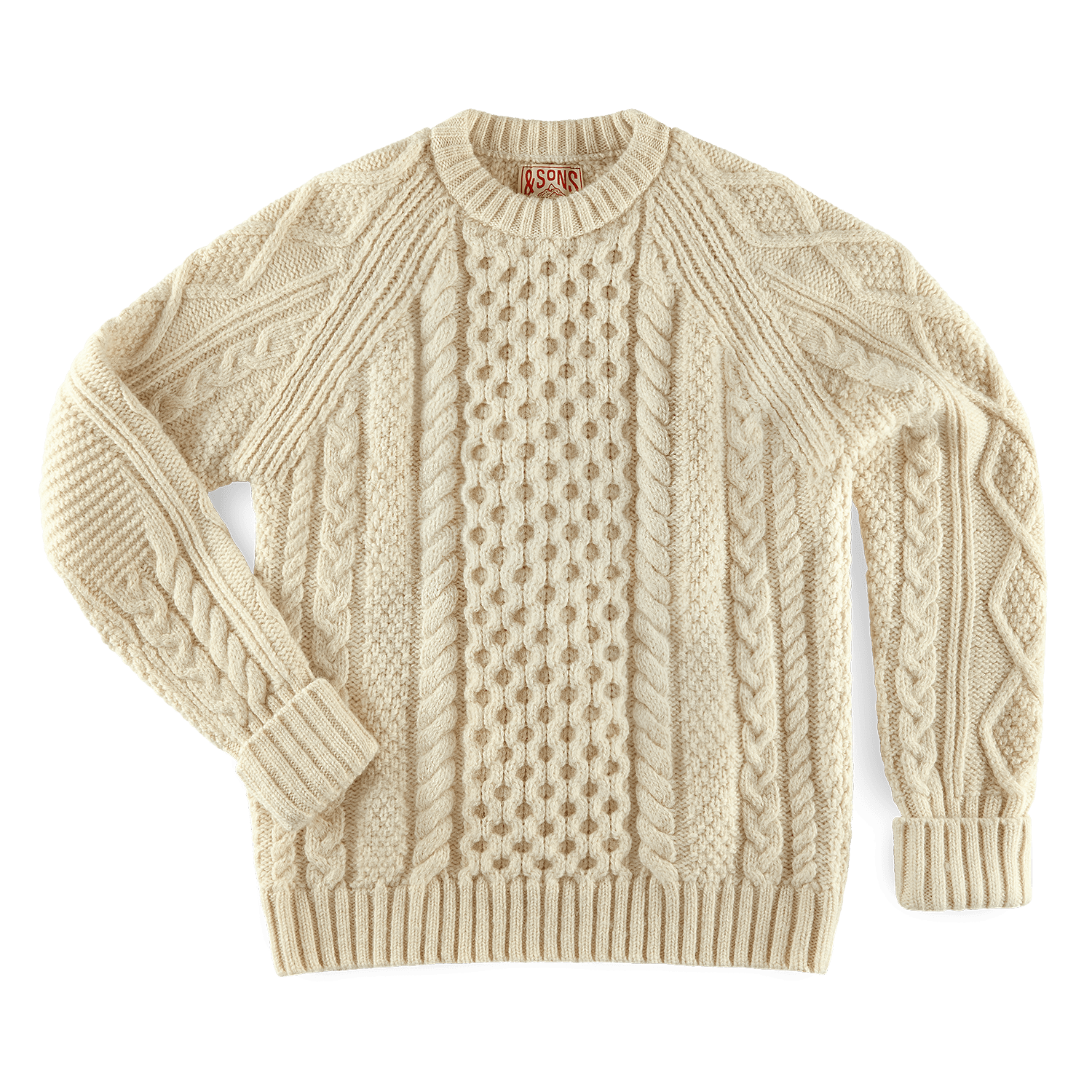 &sons Trading Co Men's Neutrals Clyde Knit Jumper Ecru In Beige