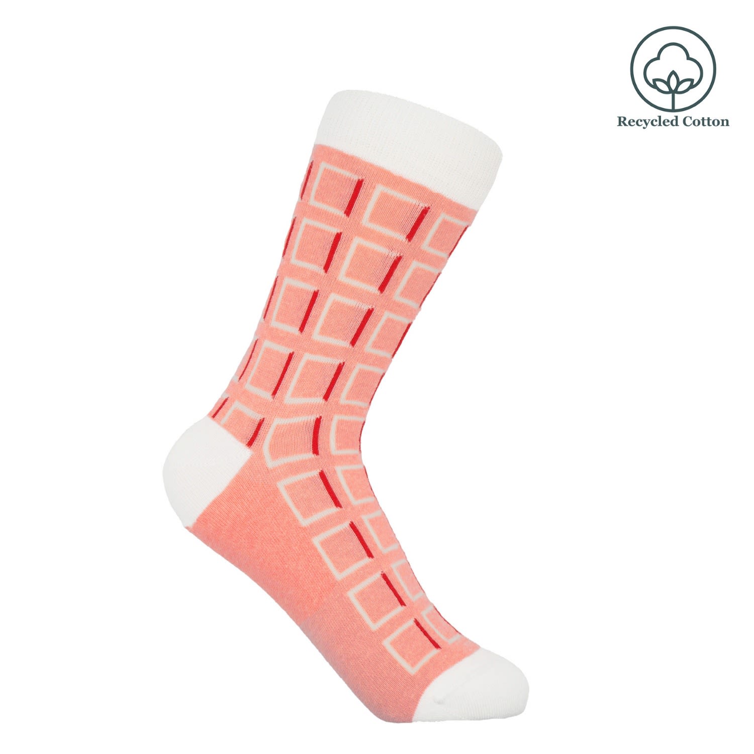 Peper Harow - Made In England Cube Women's Socks - Pink