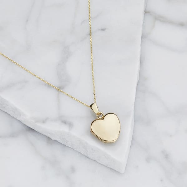 Lily & Roo Small Solid Gold Heart Locket In Heart