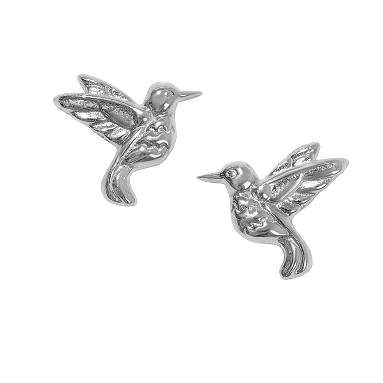 Gold Trip Women's Hummingbird Earrings In Silver In Metallic
