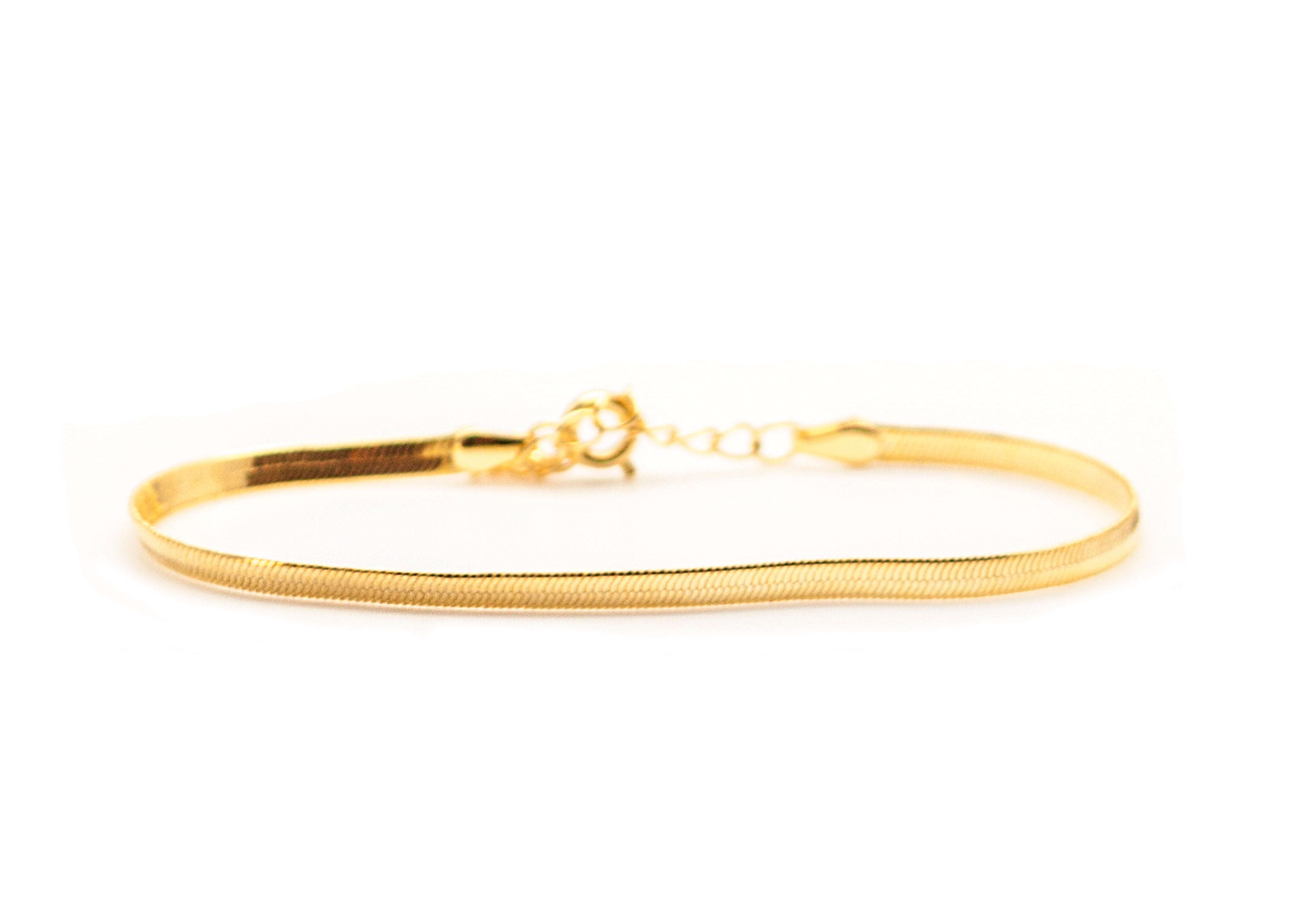 Women’s Gold Herringbone Bracelet ~ Salty Babes Salty Cali