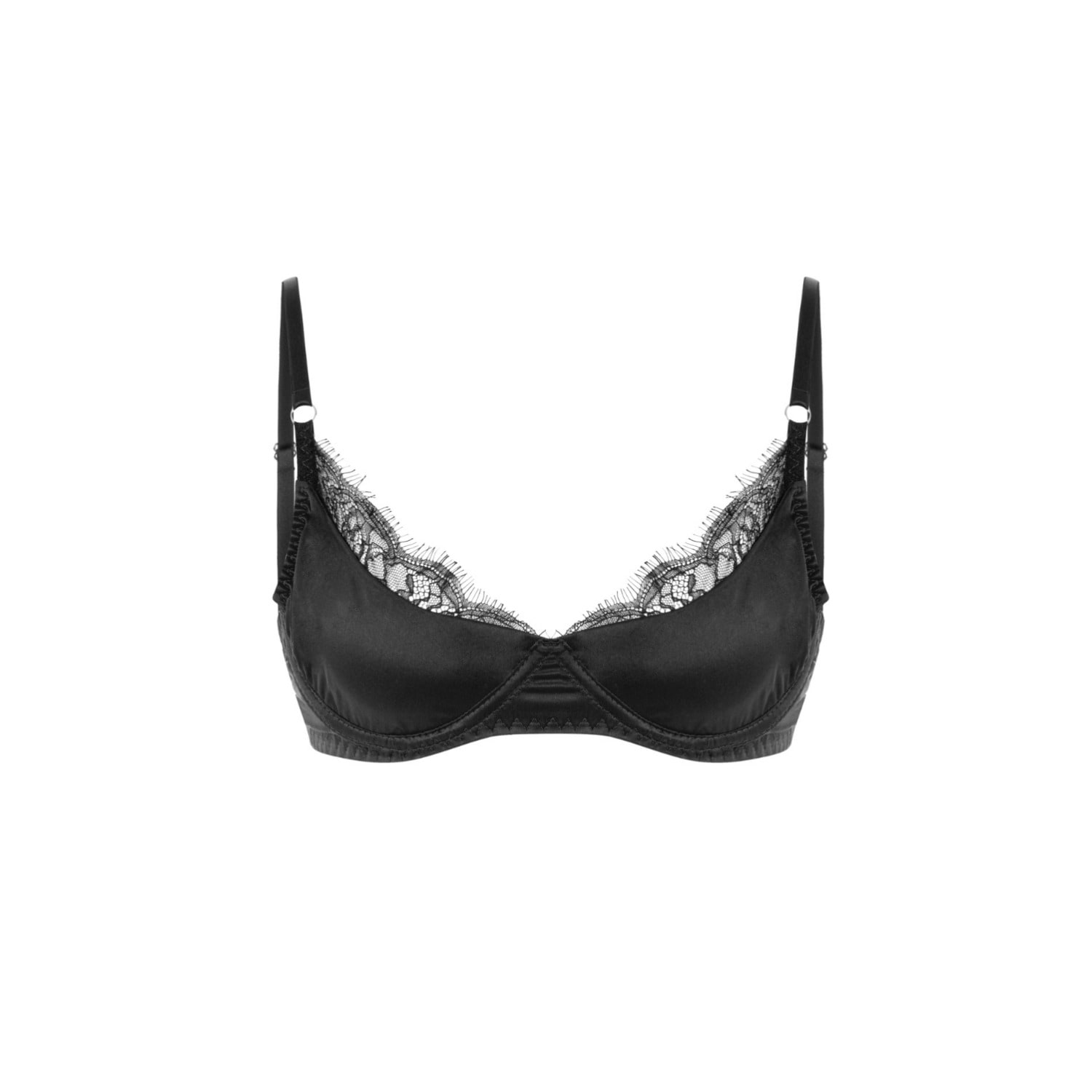 Mers Silk Women's Wildy Black Silk Bra