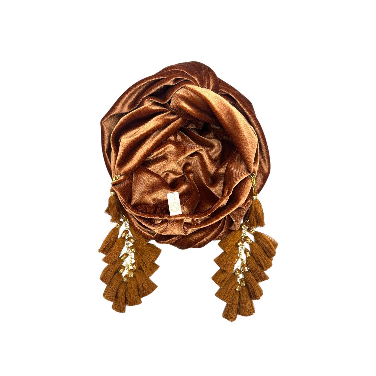 Julia Clancey Women's Brown Cocoa Velour Chacha Turban In Brown