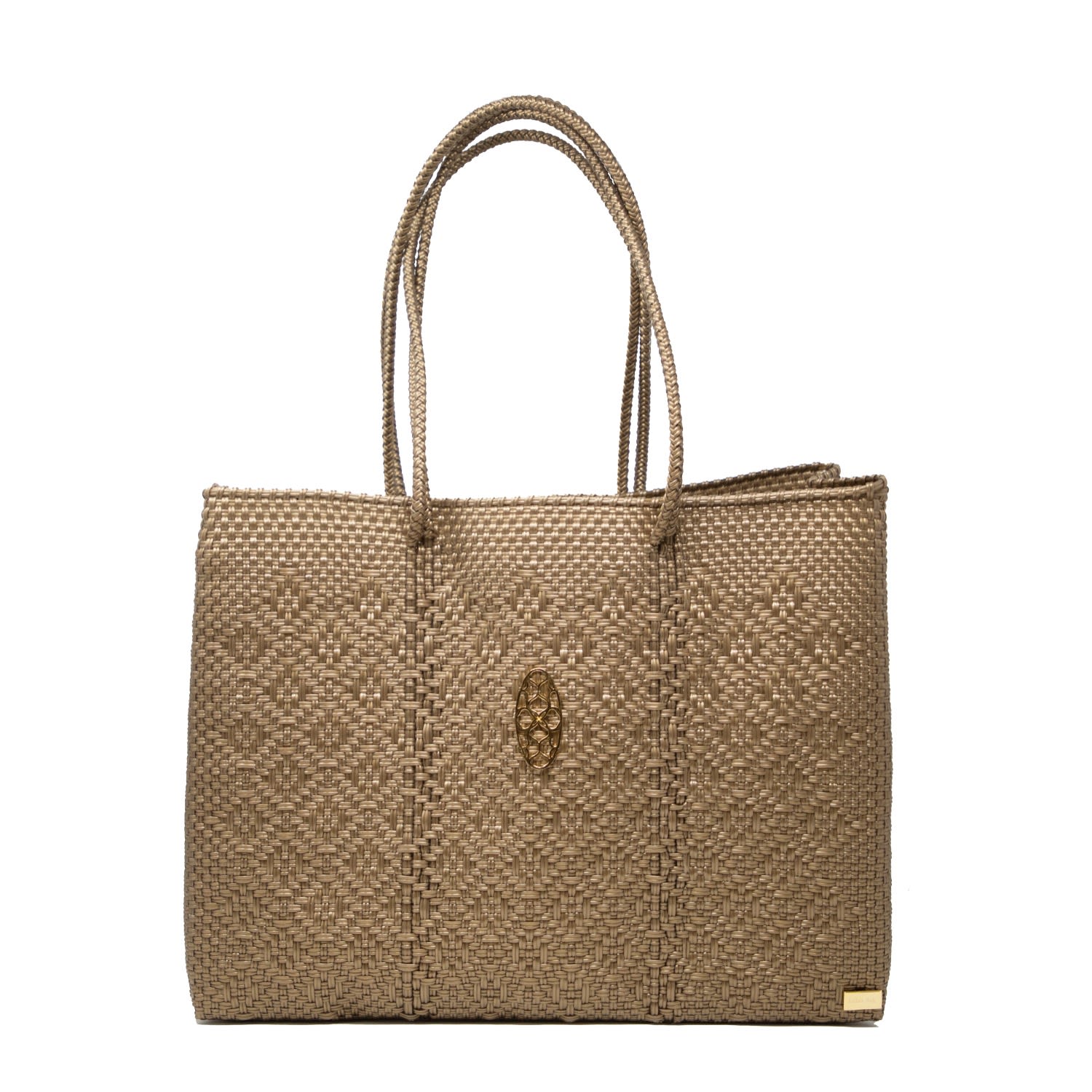 Women’s Gold Travel Tote With Clutch Lolas Bag