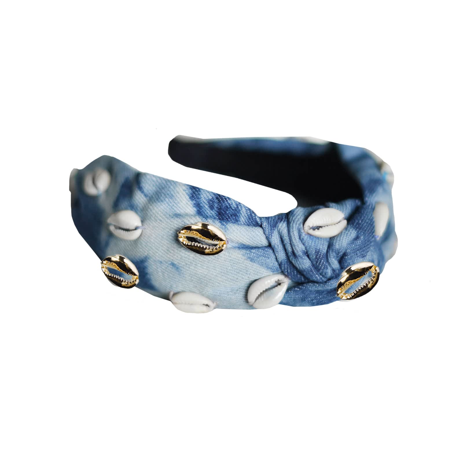 Women's Denim Confetti Headband - Gold | One Size | Adriana Pappas Designs