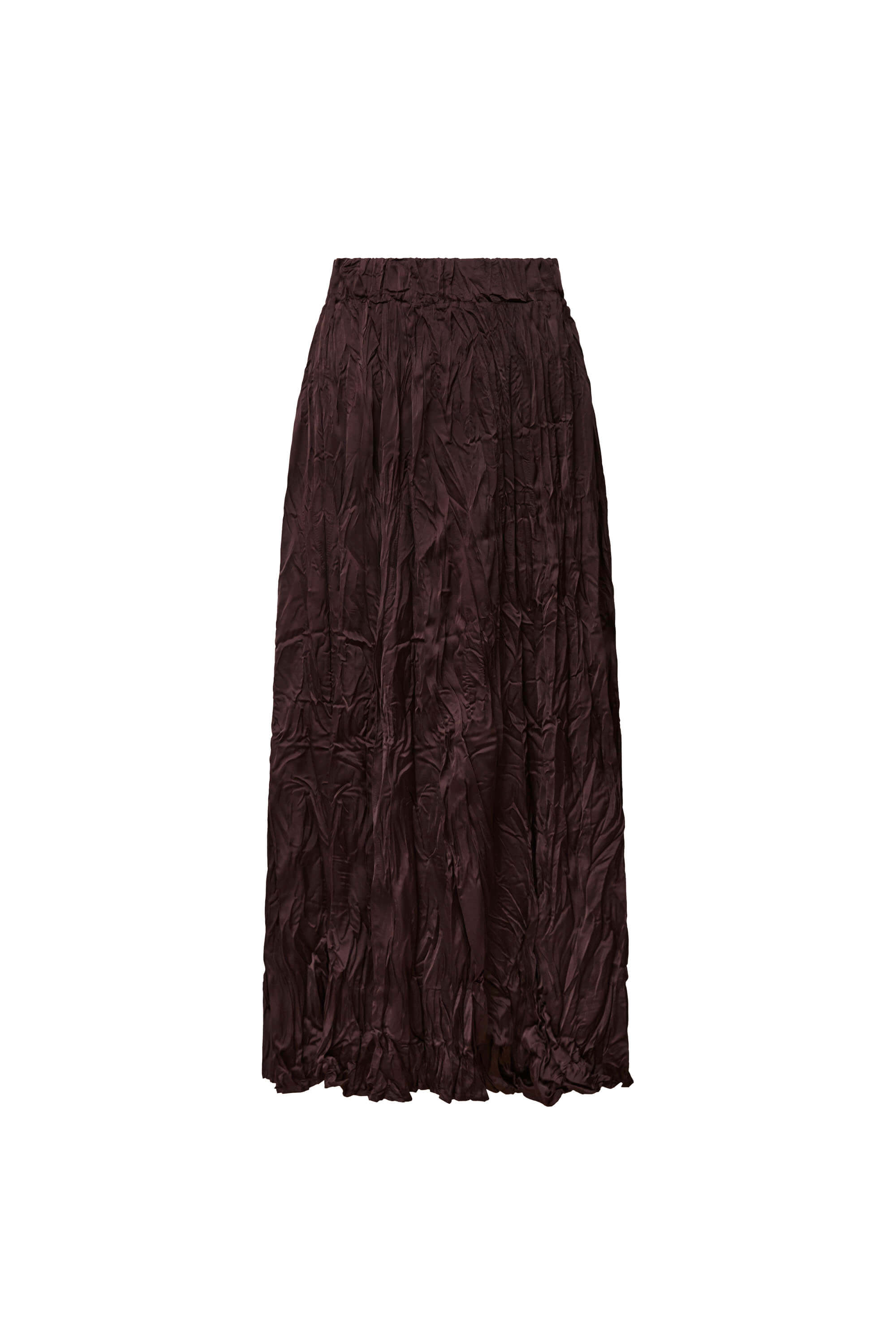 Women&rsquo;s Brown Crinkled Maxi Skirt | Small | James Lakeland