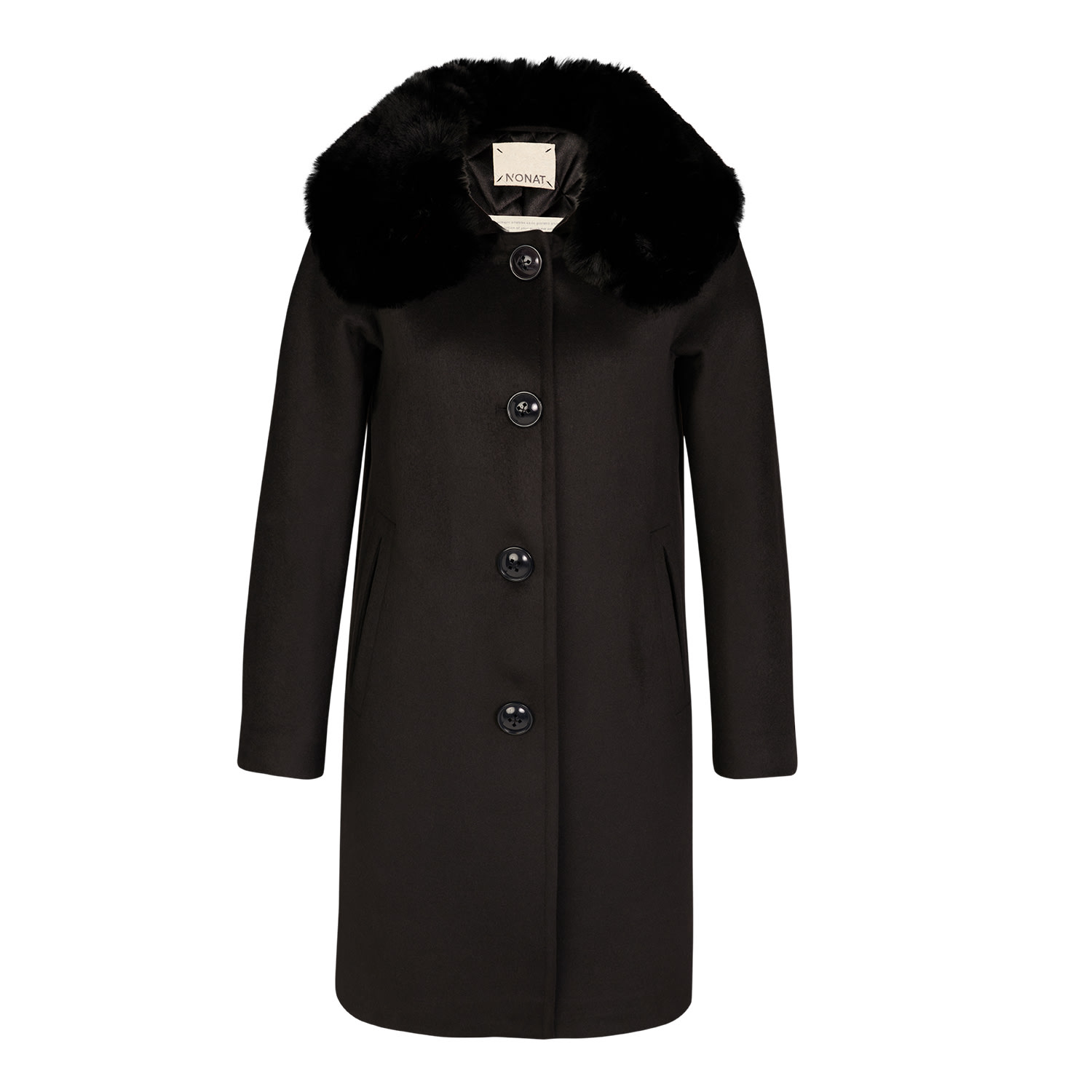 Women’s Twist Vegan Coat In Black Extra Small N’onat