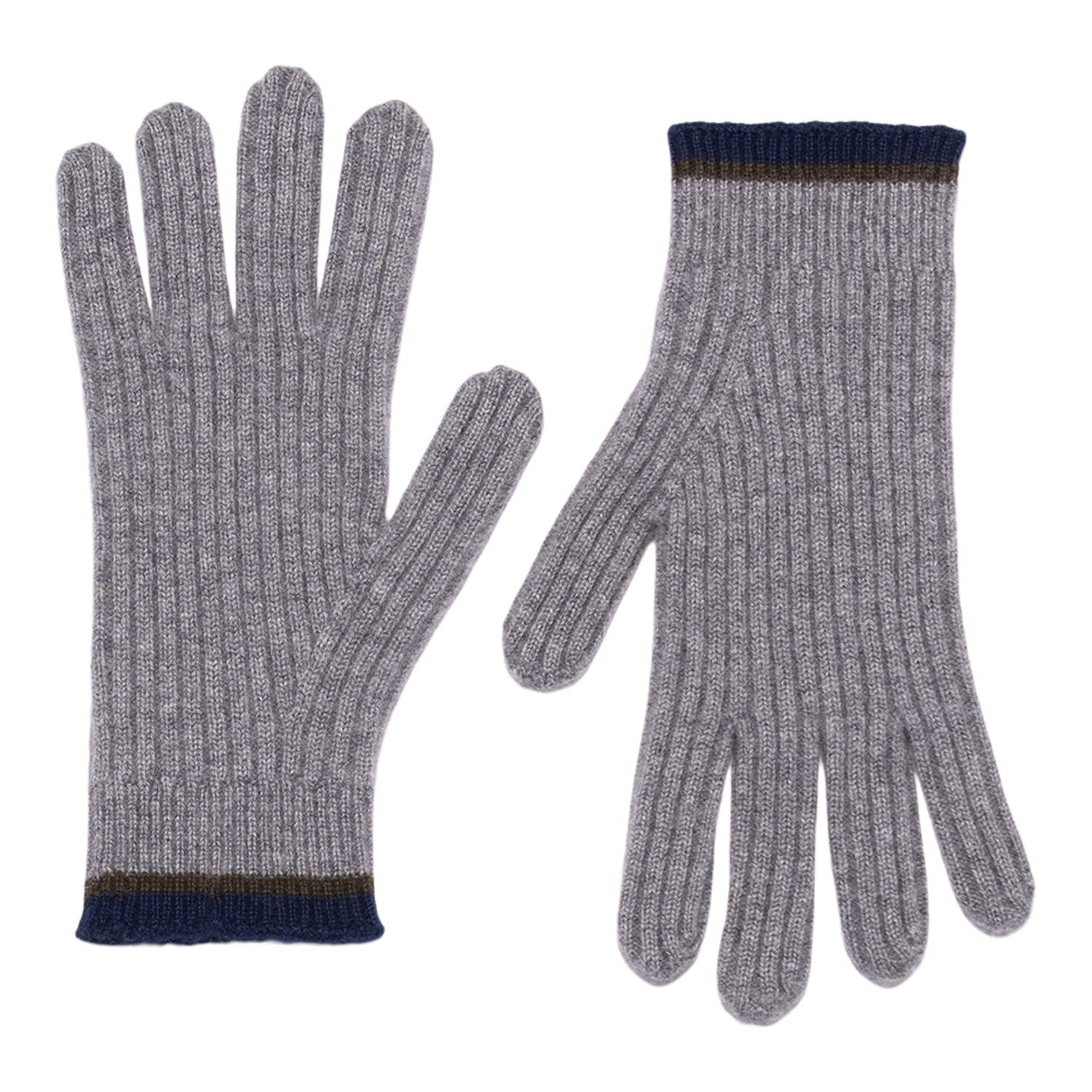 Women’s Grey Mens Cashmere Glove In Derby One Size Loop Cashmere