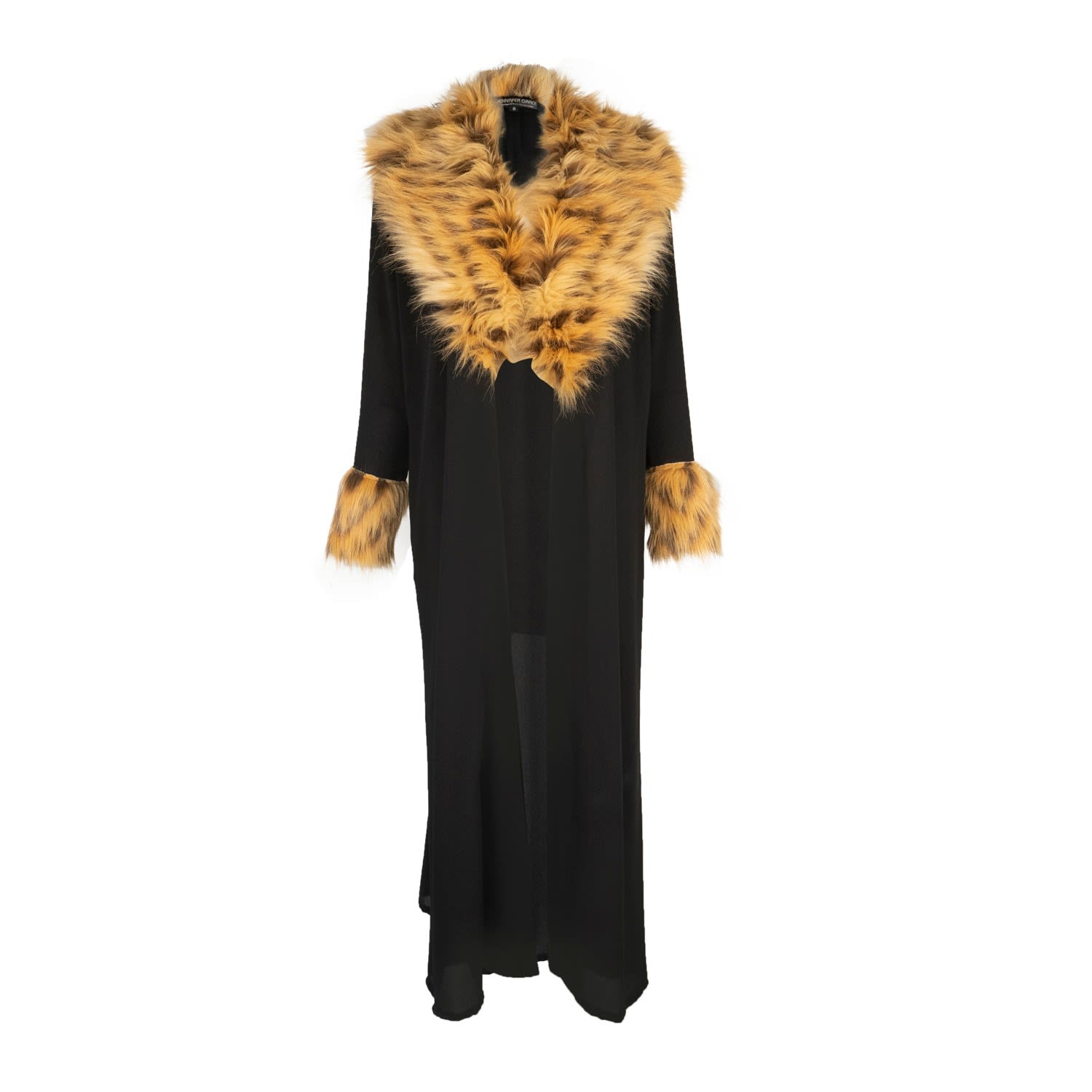 Jennafer Grace Women's Penny Vicious Faux Fur Duster In Black