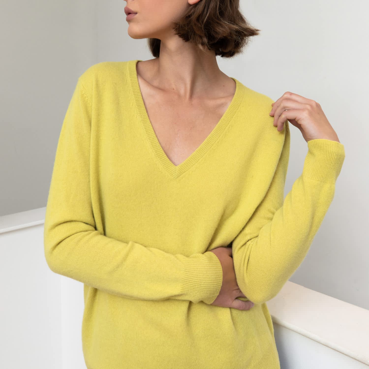 lemon cashmere jumper