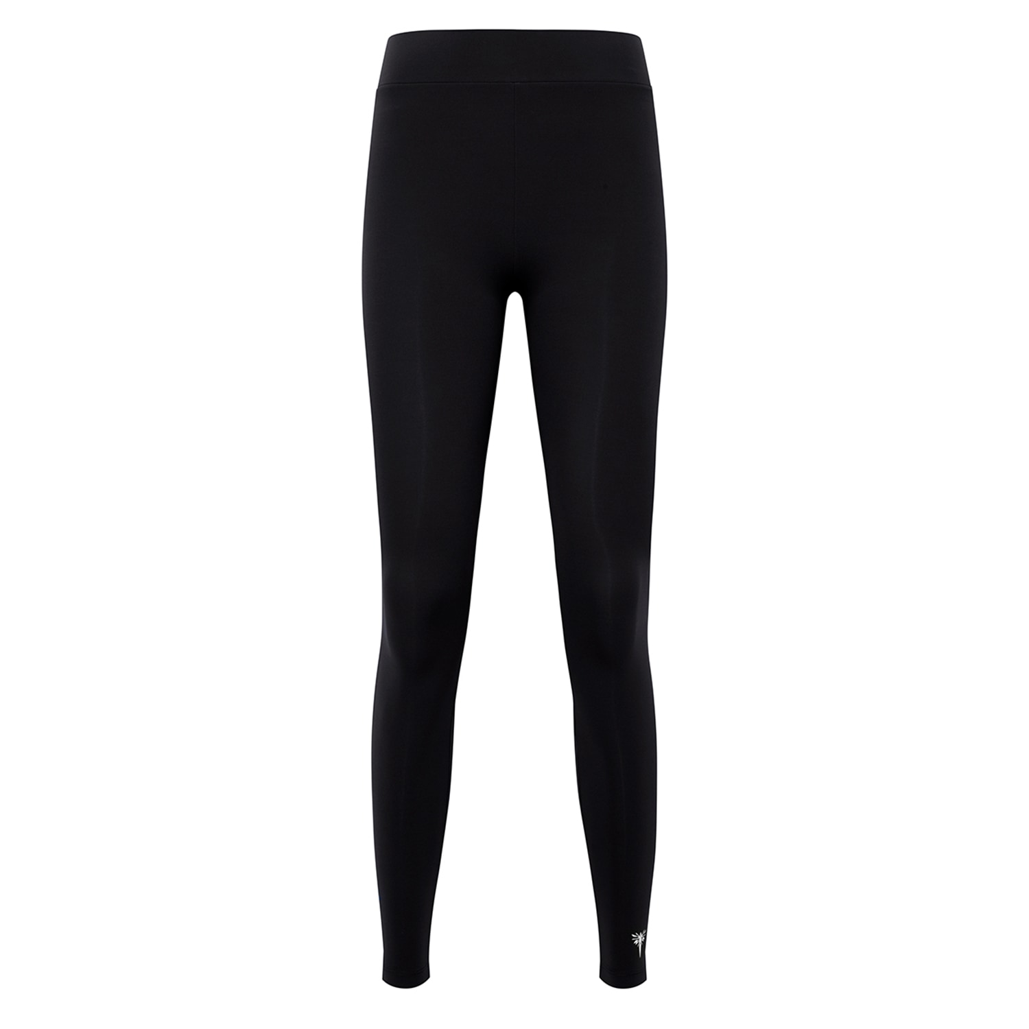 Yes Flâneuse Women's Claire High Waist Leggings With Ankle Logo Black Beauty In Black