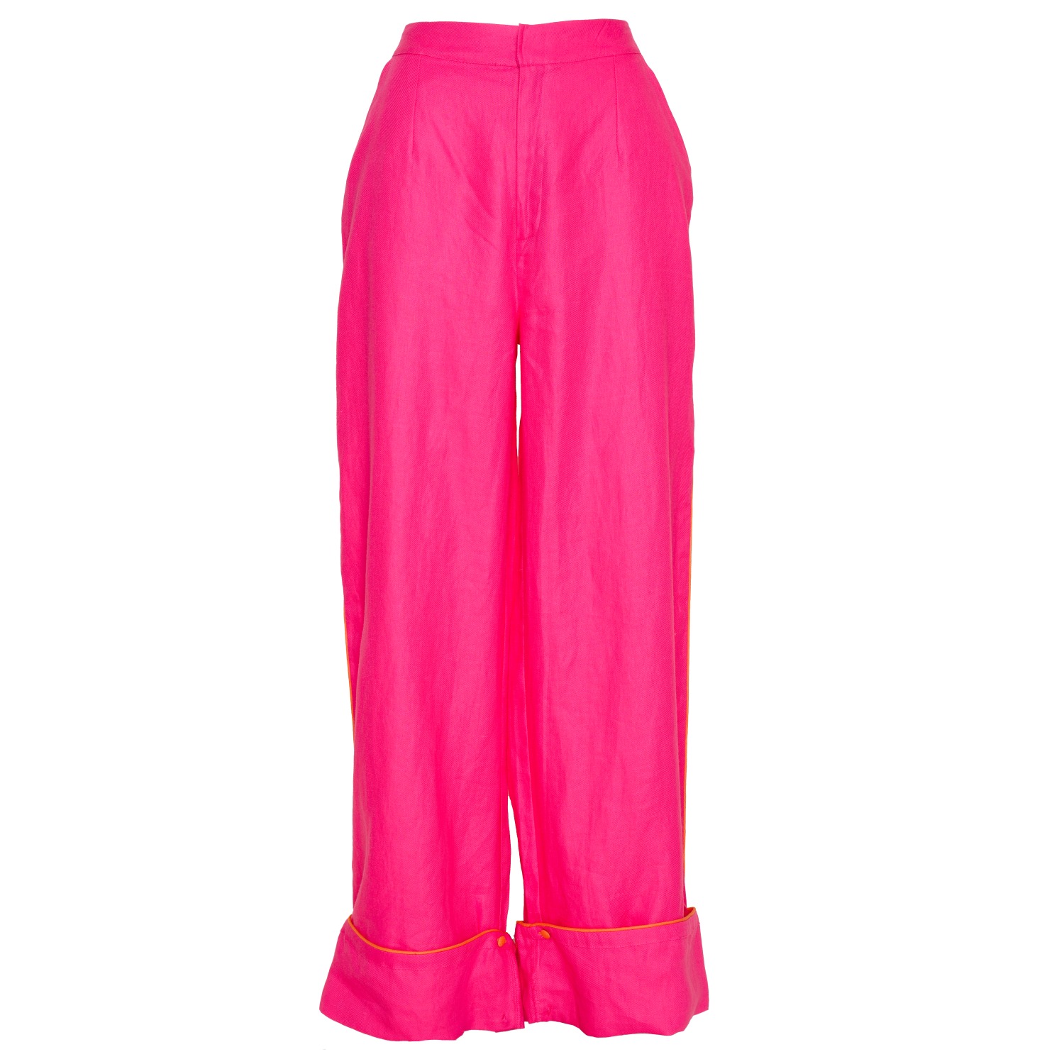 Ofuure Women's Linen Nikki Wide Leg Pants In Pink In Pink