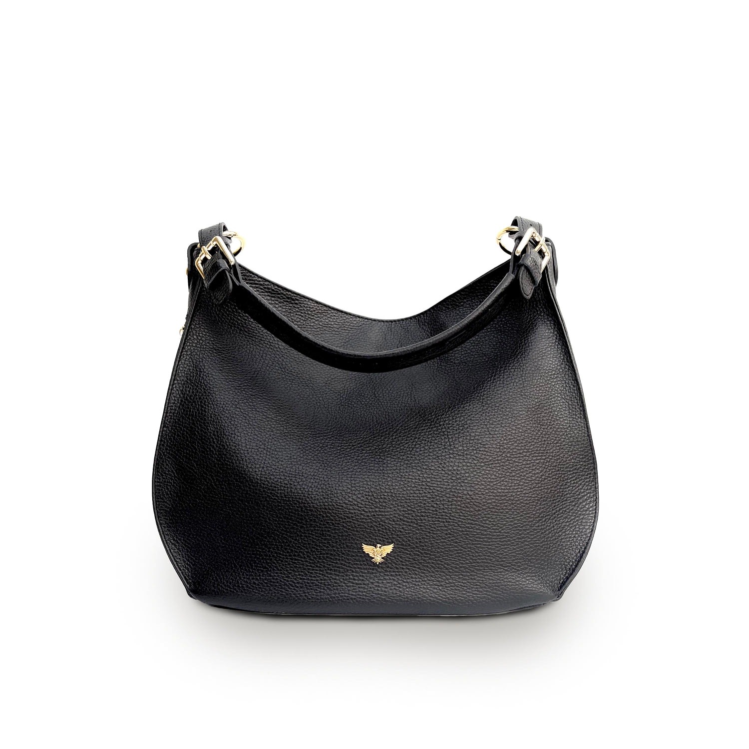 Apatchy London The Harriet Black Leather Bag With Black Arrow Strap