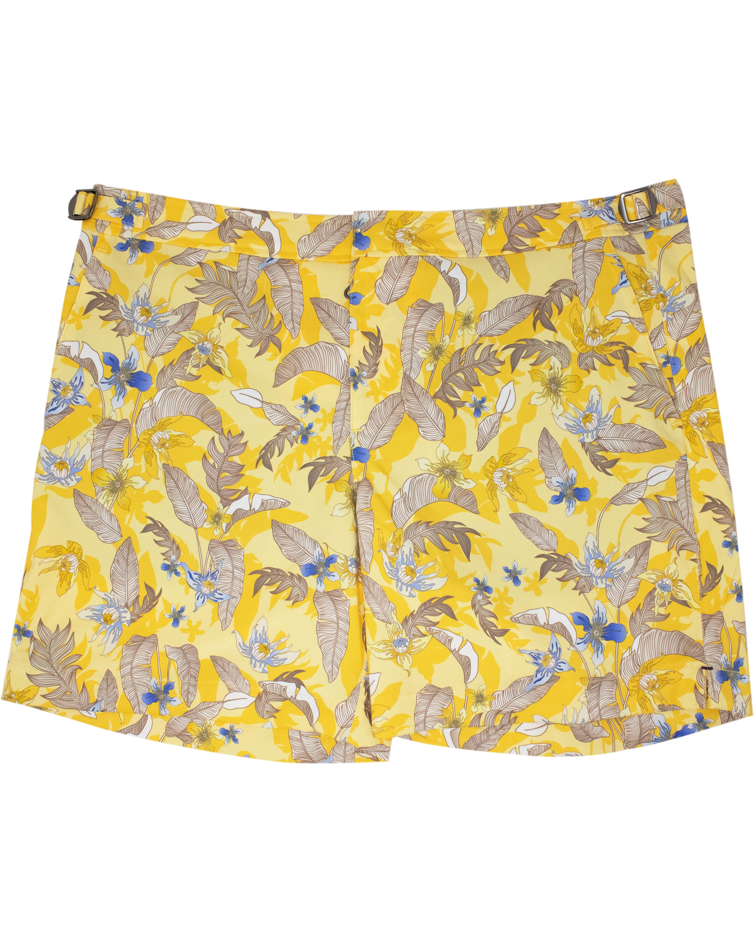 Men’s Yellow / Orange Pool Falling Flowers Swim Short - Sunshine 33" Lords of Harlech