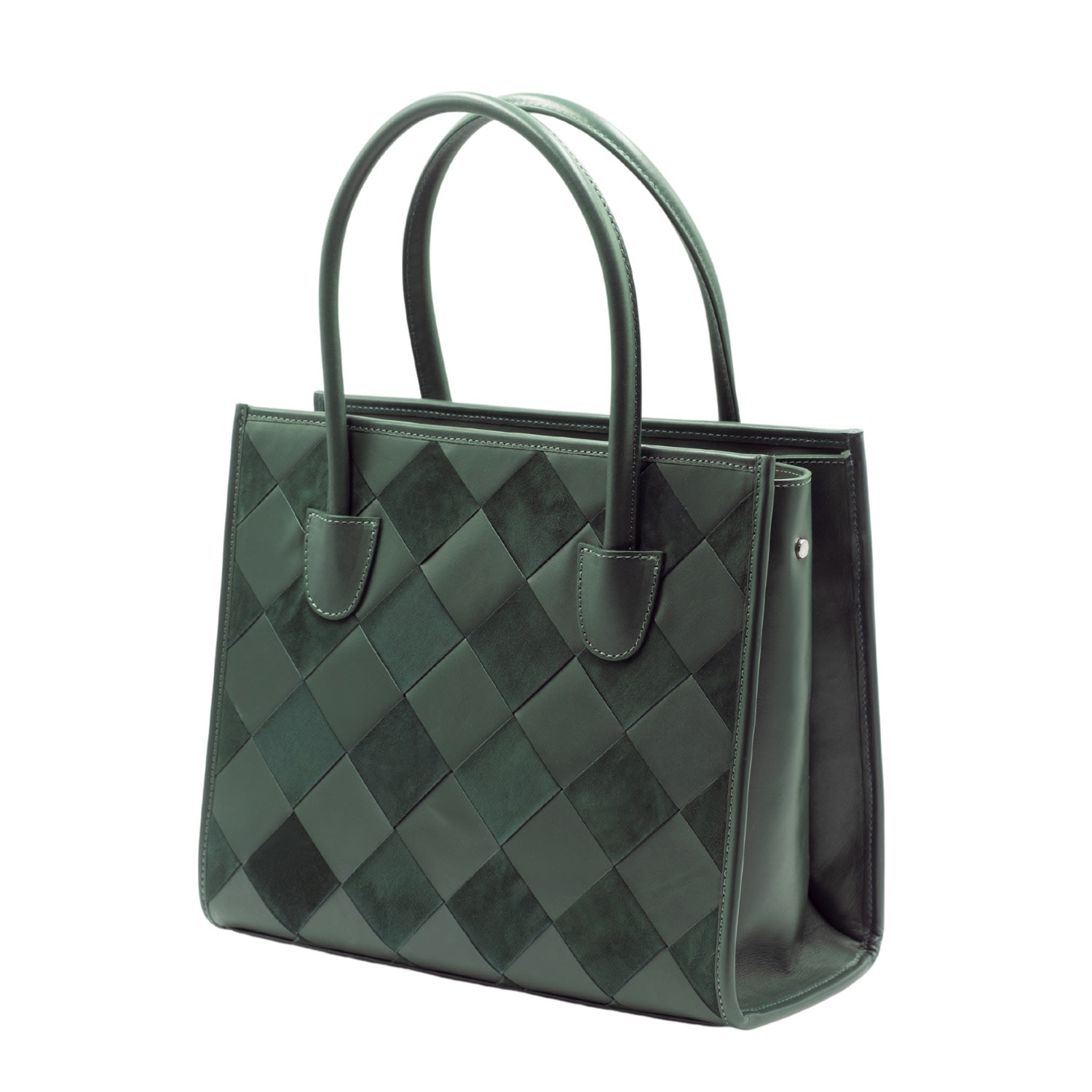 Women’s Green Suede & Leather Woven Tote Jurgi