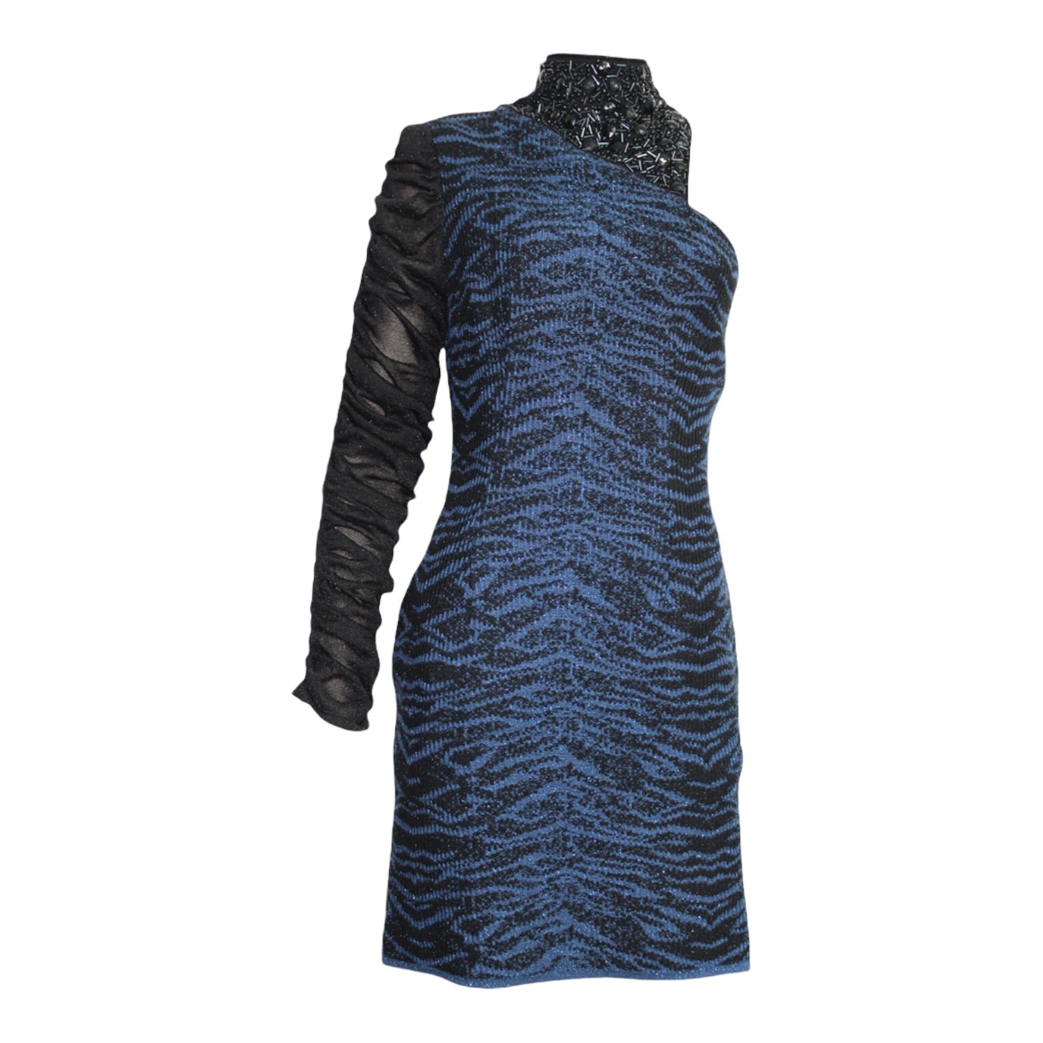 Women’s Blue / Black Claire De Lune - Amaris Mini Dress One Size Maria Aristidou