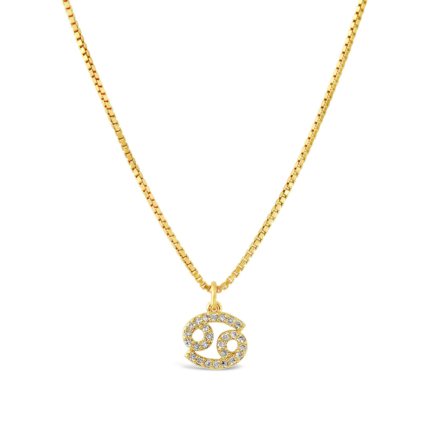 Women’s Cancer 18K Gold Vermeil Zodiac Star Sign Necklace Lucky Eleven