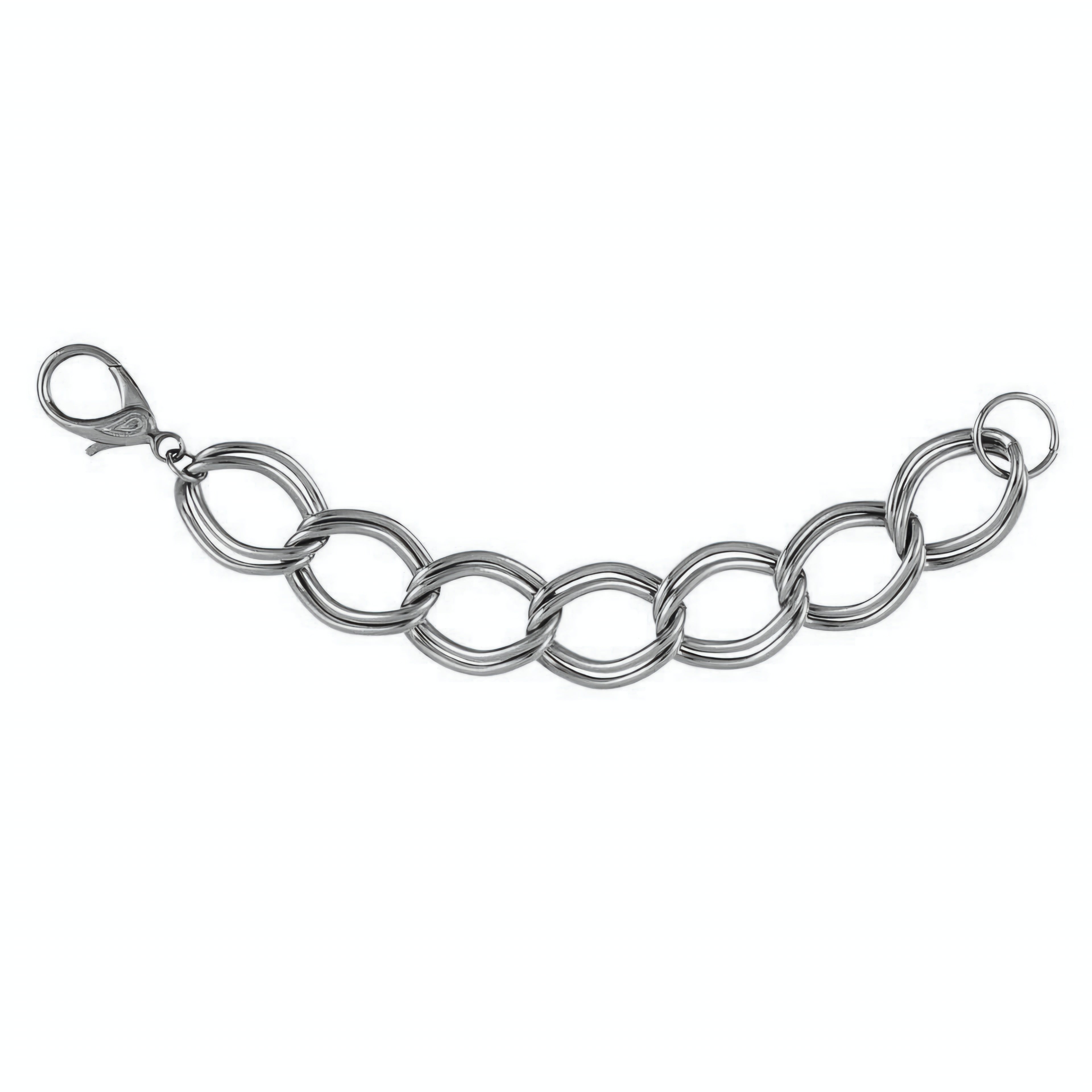 Gold Trip Women's Silver Vintage Double Link Chain Bracelet In Metallic