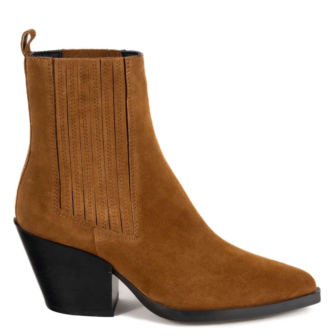 Keith Scarrott Shoes Women's Brown Monti Tan Suede Ankle Boot In Brown