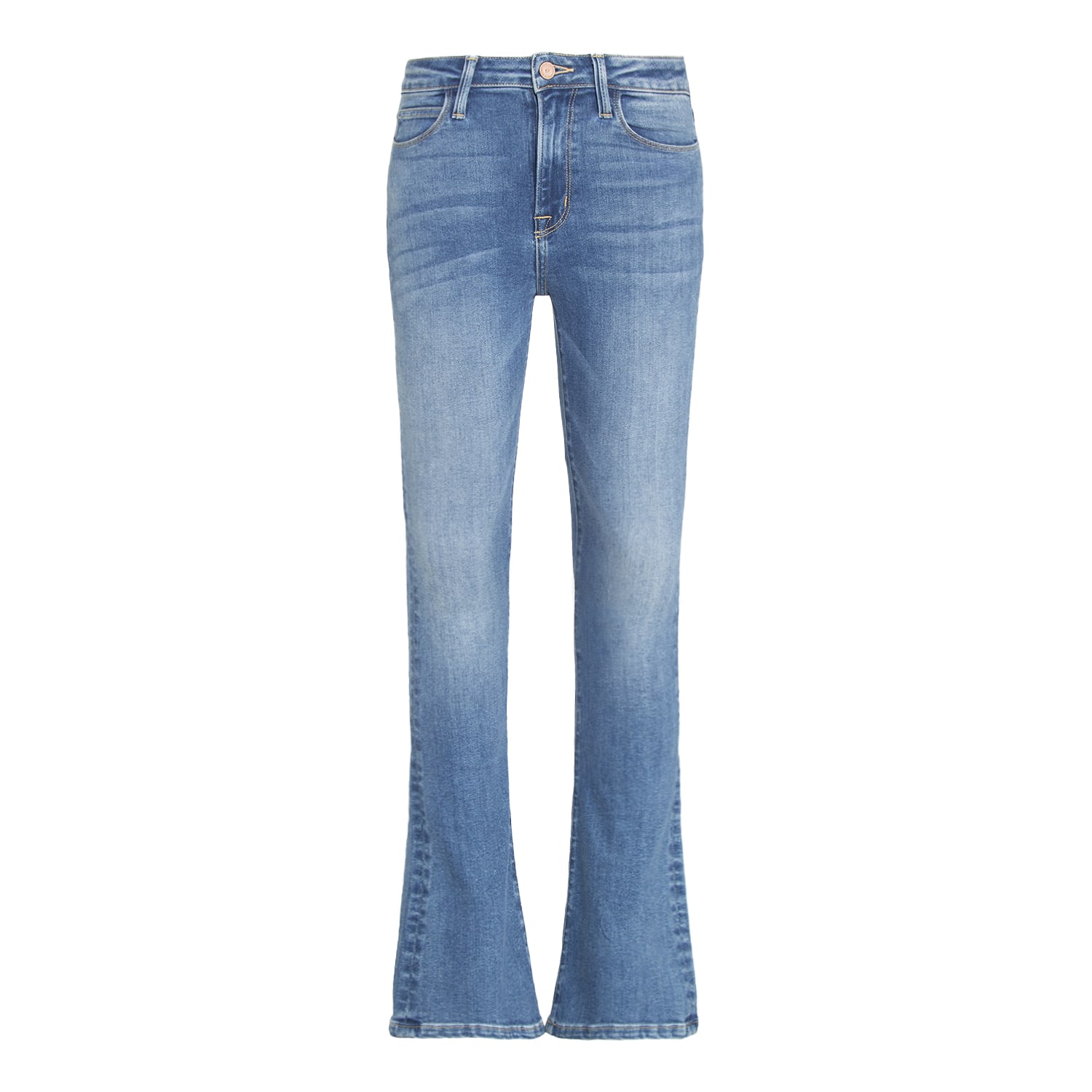 Noend Denim Blue Cora Mid Rise Skinny Boot Jeans In Auburn