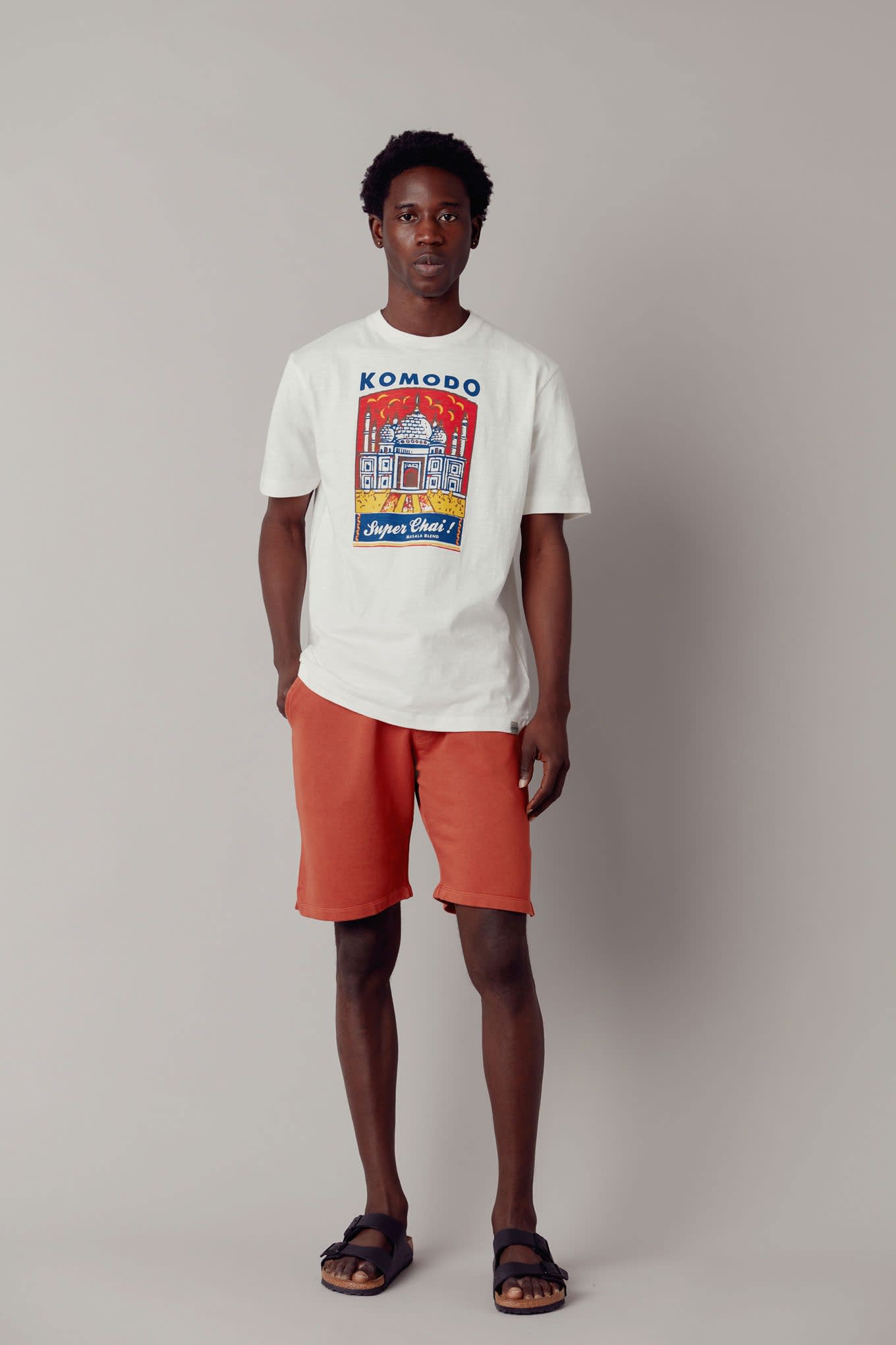 Flip Short Men s Gots Organic Cotton Red KOMODO Wolf Badger