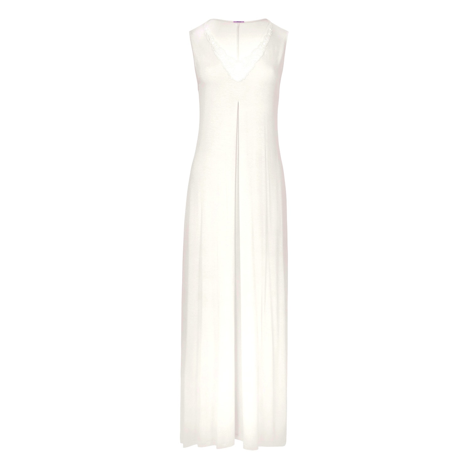 Oh!zuza Night&day Women's White Long Nightdress - Viscose With Embroidery - Ivory