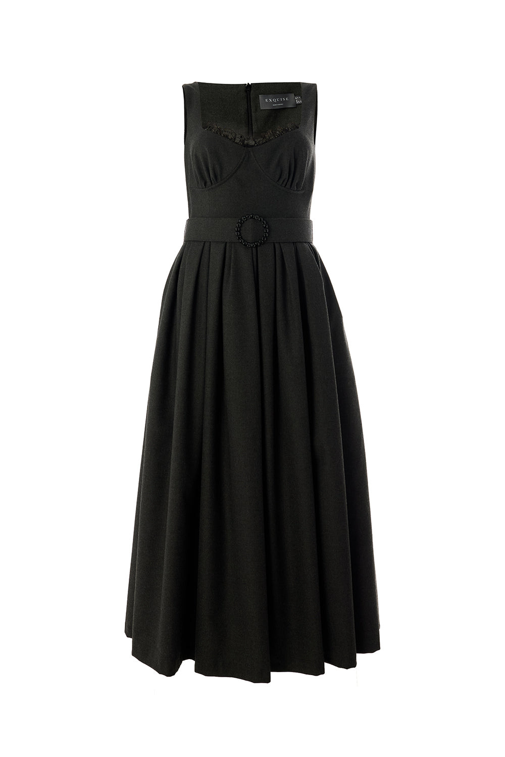 Exquise Women's Sleeveless Fit-and-flare Dress - Grey In Gray