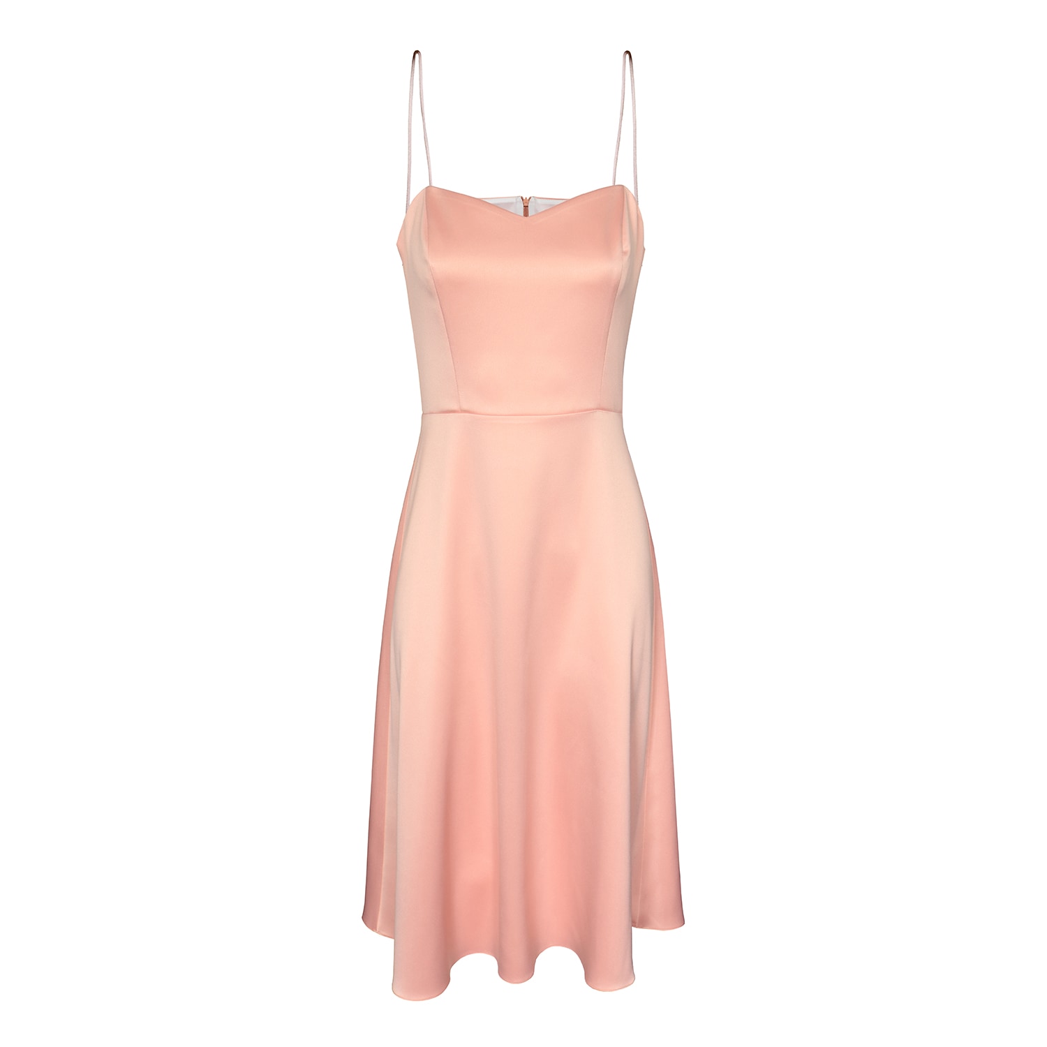 2kstyle Women's Pink / Purple Josselin Spaghetti Strap Satin Midi Dress - Pearl Pink In Pink/purple