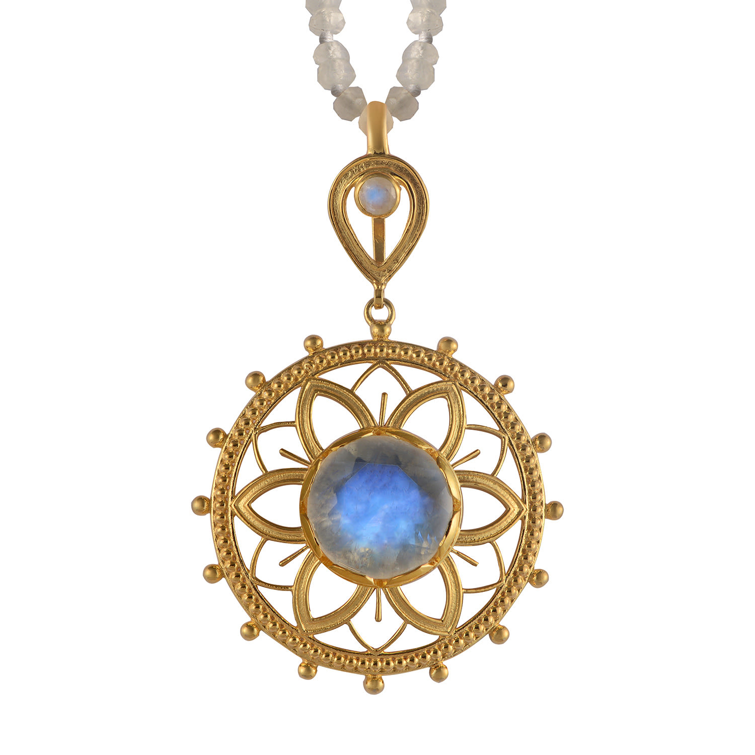 Women’s White Bali Moonstone Statement Pendant Emma Chapman Jewels