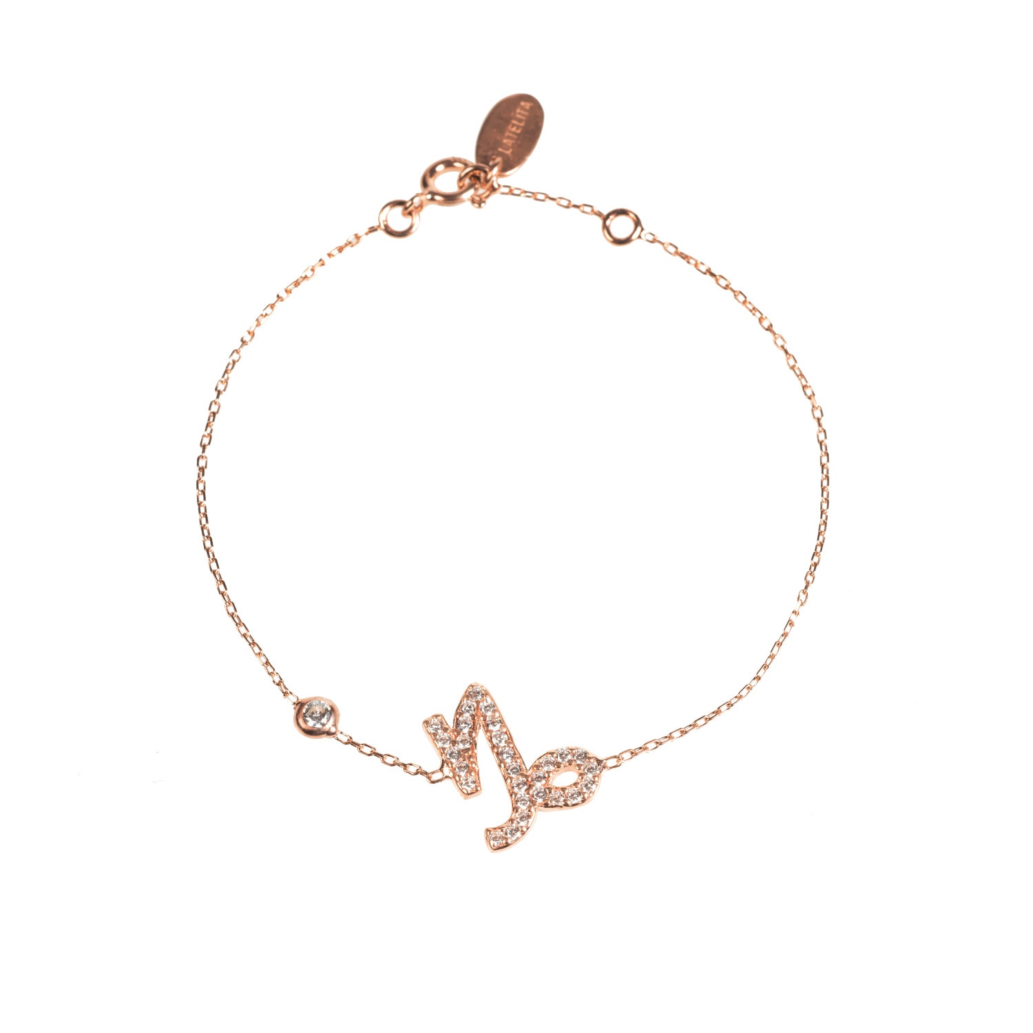 Women’s Rose Gold Zodiac Horoscope Star Sign Bracelet Capricorn Rosegold Latelita