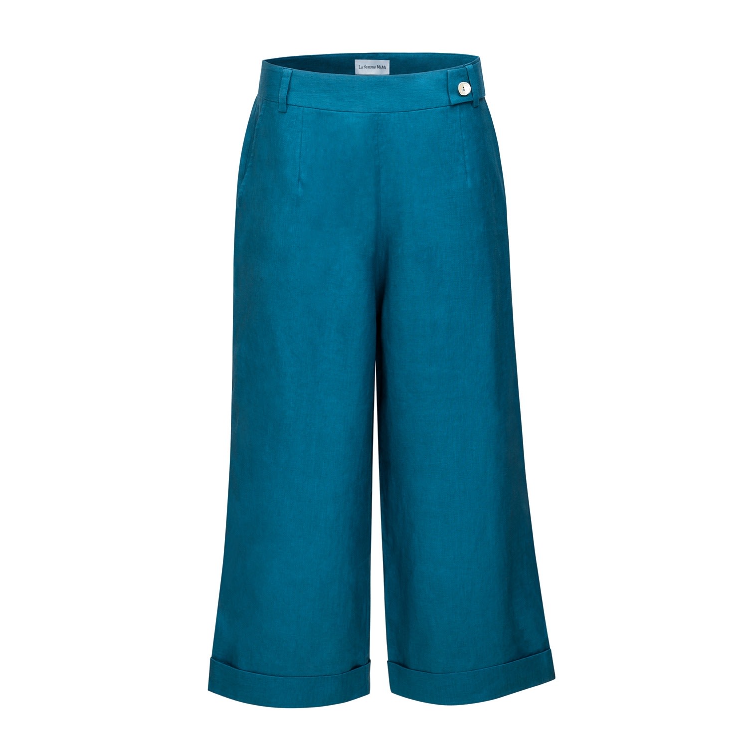 Men’s Petrol Blue Loose Trousers M/L La Femme Mimi