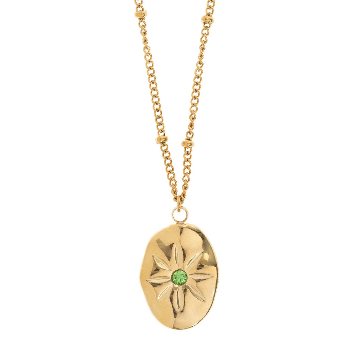 Timi Of Sweden Women's Delilah - Necklace With Gold Brick Crystal Pendant Stainless Steel