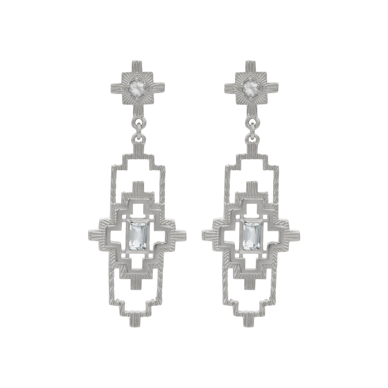 Women’s Munay Earrings Silver Aquamarine Zoe and Morgan