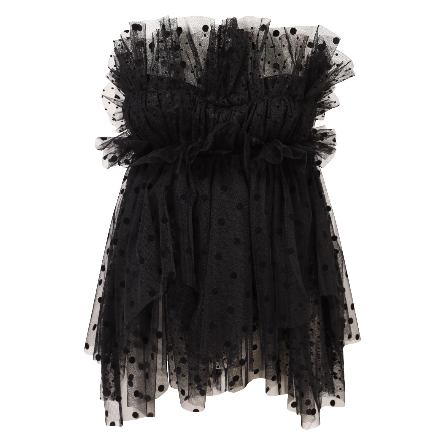 mini tulle dress black Tulle Mini Dress In Black