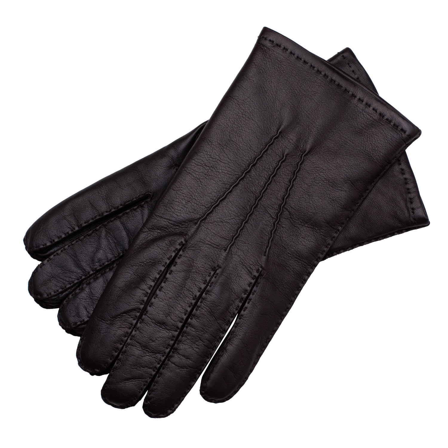 1861 Glove Manufactory Treviso - Hand Sewn Men's Gloves In Black In Black