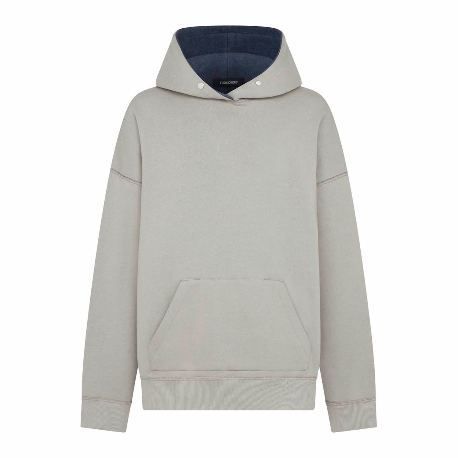 Frolickers Women's Reversible Heavyweight Grey Hoodie - Pebble & Charcoal In Grey