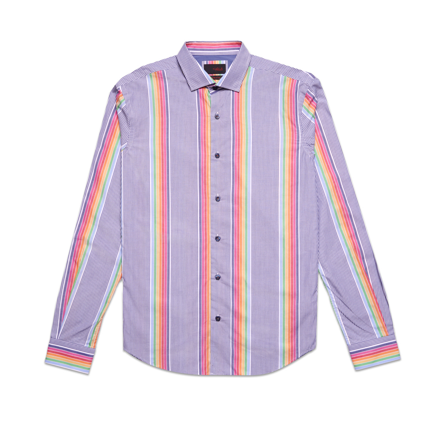 Eight X Men's Rainbow Road Button Down Shirt
