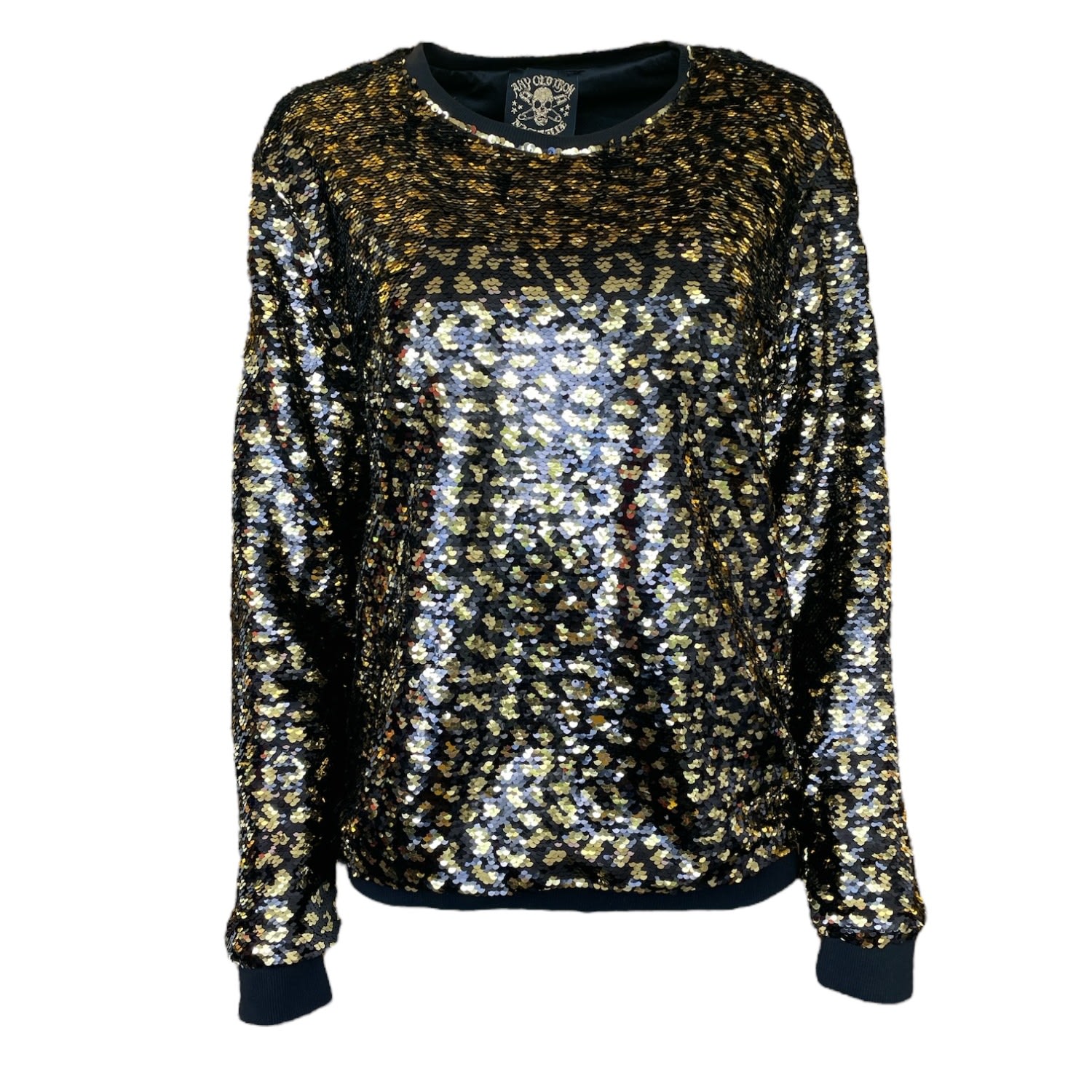 Any Old Iron Women's Gold / Black  Golden Leopard Sweatshirt