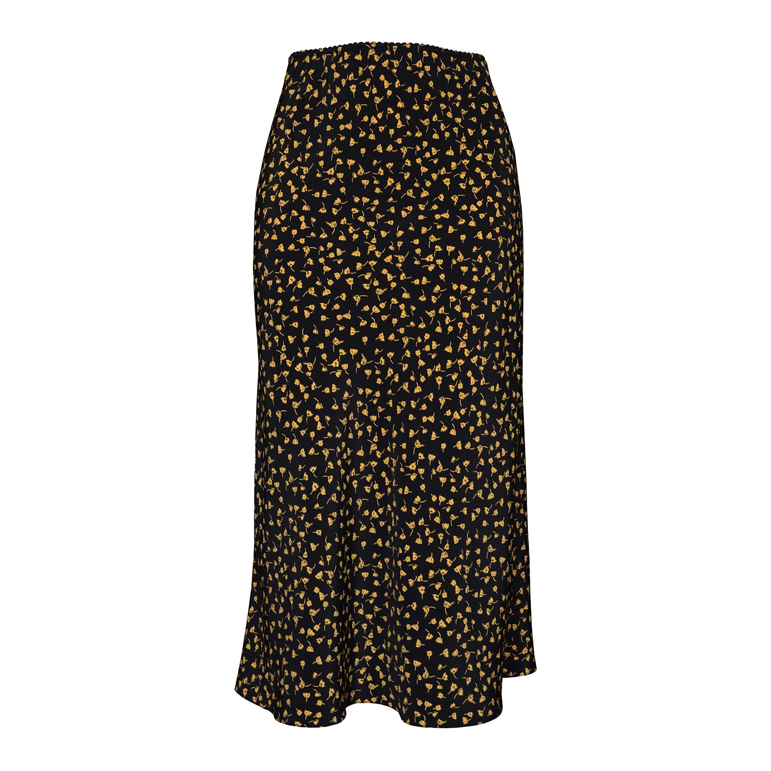 2kstyle Women's Black / Yellow Bailey Floral Midi Slip Skirt - Black & Yellow In Multi